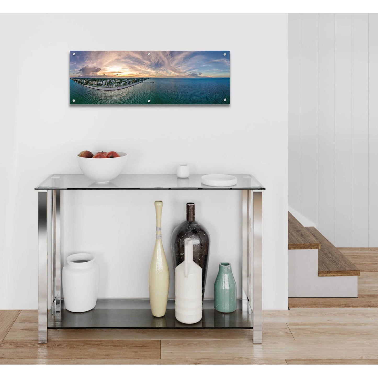 Epic Art 'Deerfield Beach, Florida' by Epic Portfolio, Acrylic Glass Wall Art,36x12