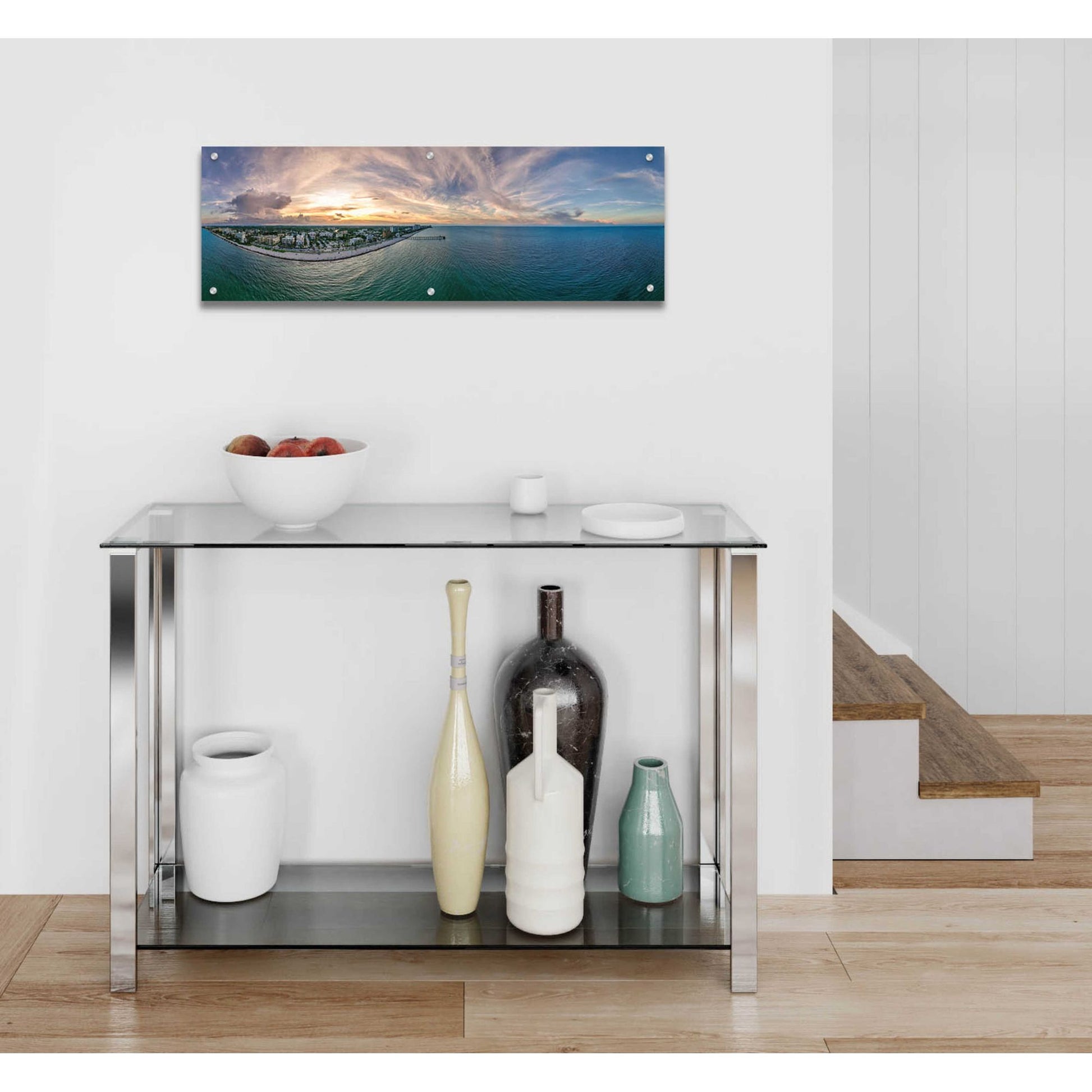 Epic Art 'Deerfield Beach, Florida' by Epic Portfolio, Acrylic Glass Wall Art,36x12