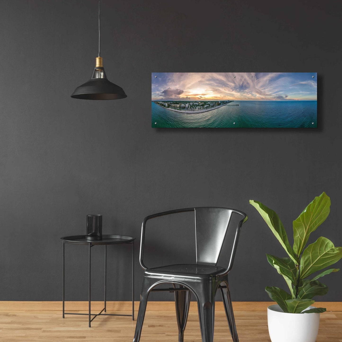 Epic Art 'Deerfield Beach, Florida' by Epic Portfolio, Acrylic Glass Wall Art,48x16