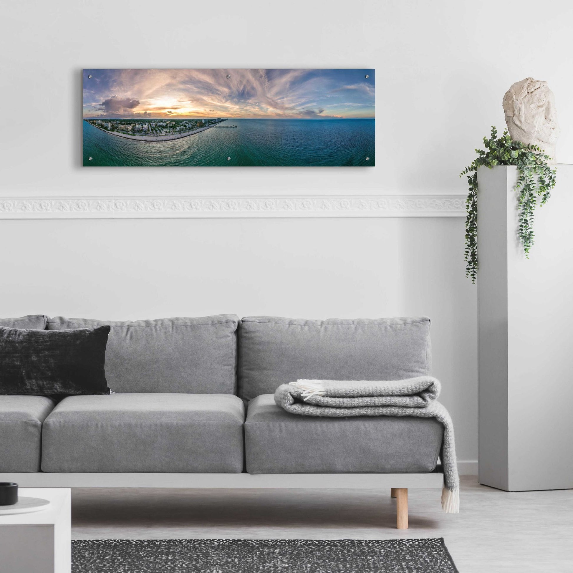 Epic Art 'Deerfield Beach, Florida' by Epic Portfolio, Acrylic Glass Wall Art,48x16