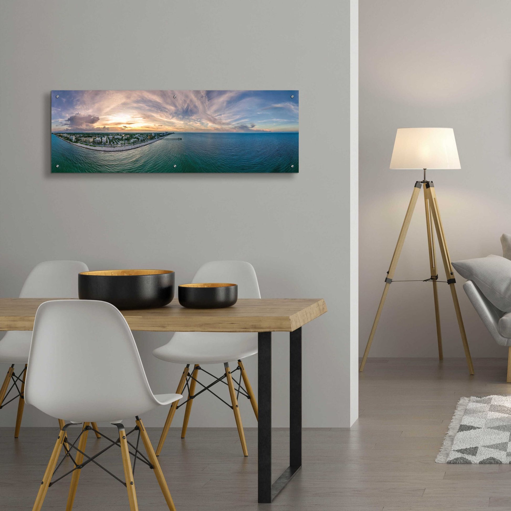 Epic Art 'Deerfield Beach, Florida' by Epic Portfolio, Acrylic Glass Wall Art,48x16