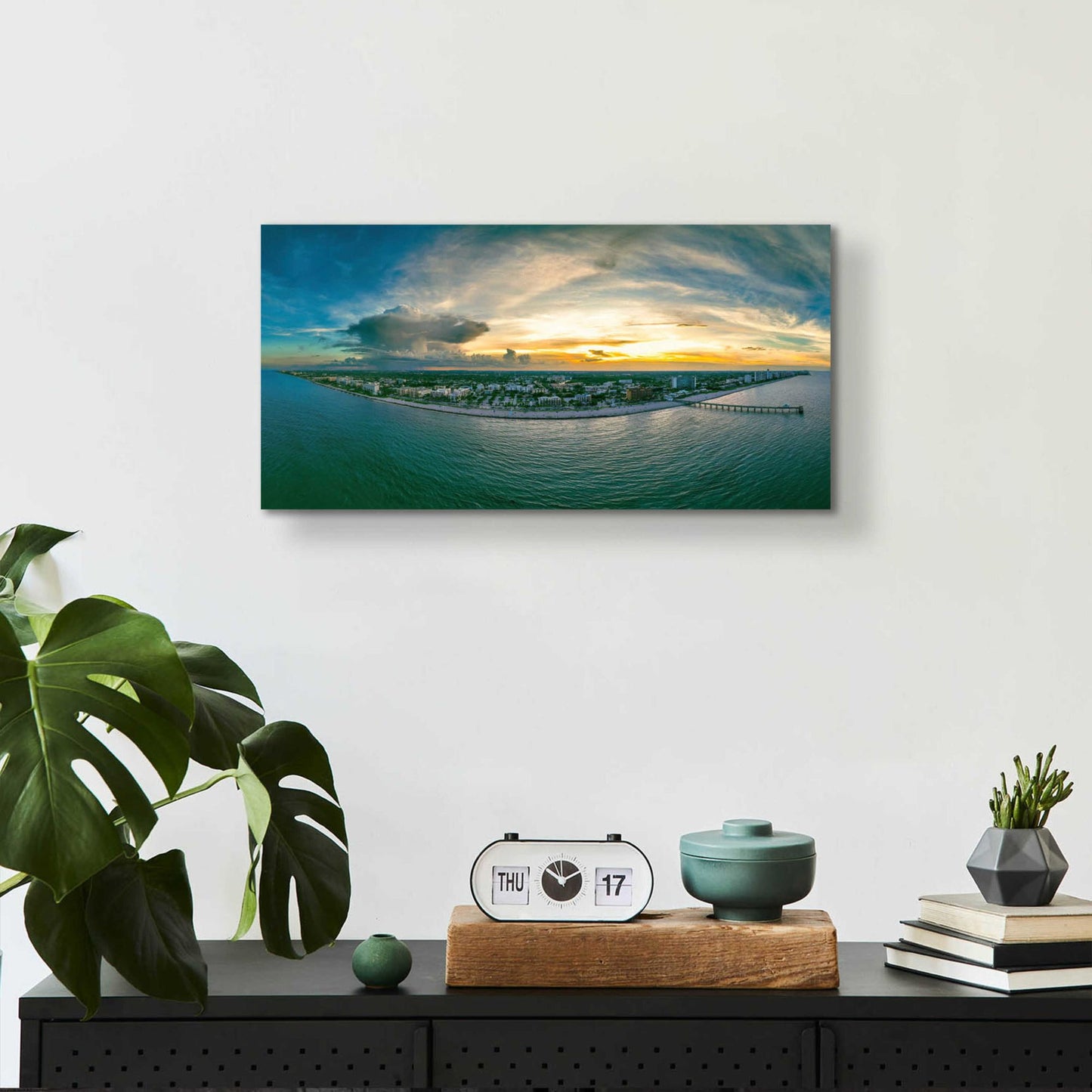 Epic Art 'Florida - Deerfield Beach 1' by Epic Portfolio, Acrylic Glass Wall Art,24x12