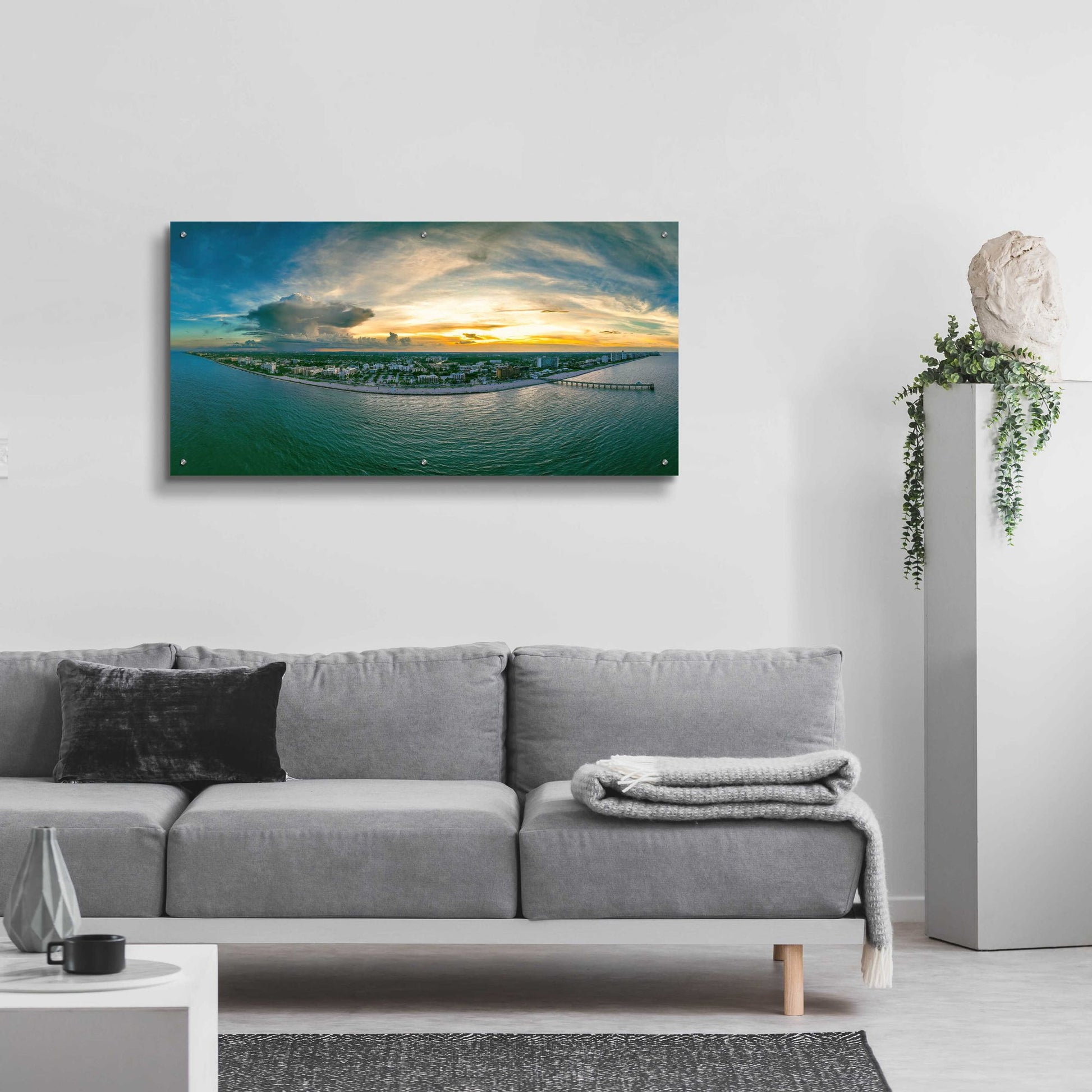 Epic Art 'Florida - Deerfield Beach 1' by Epic Portfolio, Acrylic Glass Wall Art,48x24