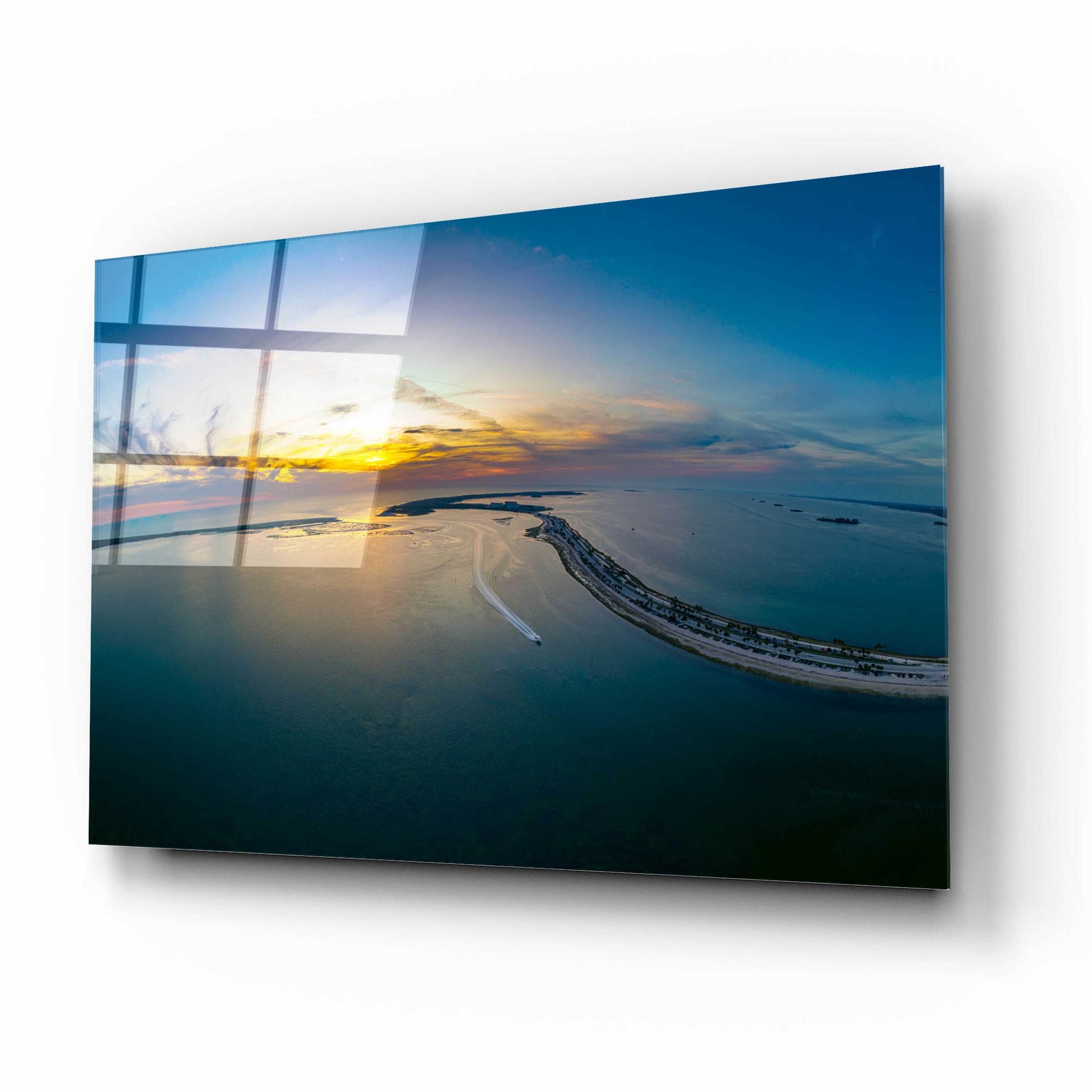 Epic Art 'Florida - Dunedin Caseway Sunset' by Epic Portfolio, Acrylic Glass Wall Art,16x12