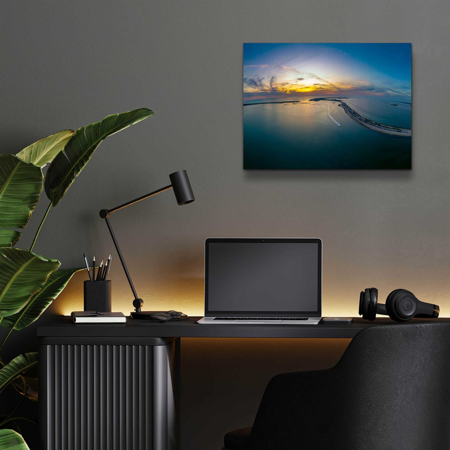 Epic Art 'Florida - Dunedin Caseway Sunset' by Epic Portfolio, Acrylic Glass Wall Art,16x12