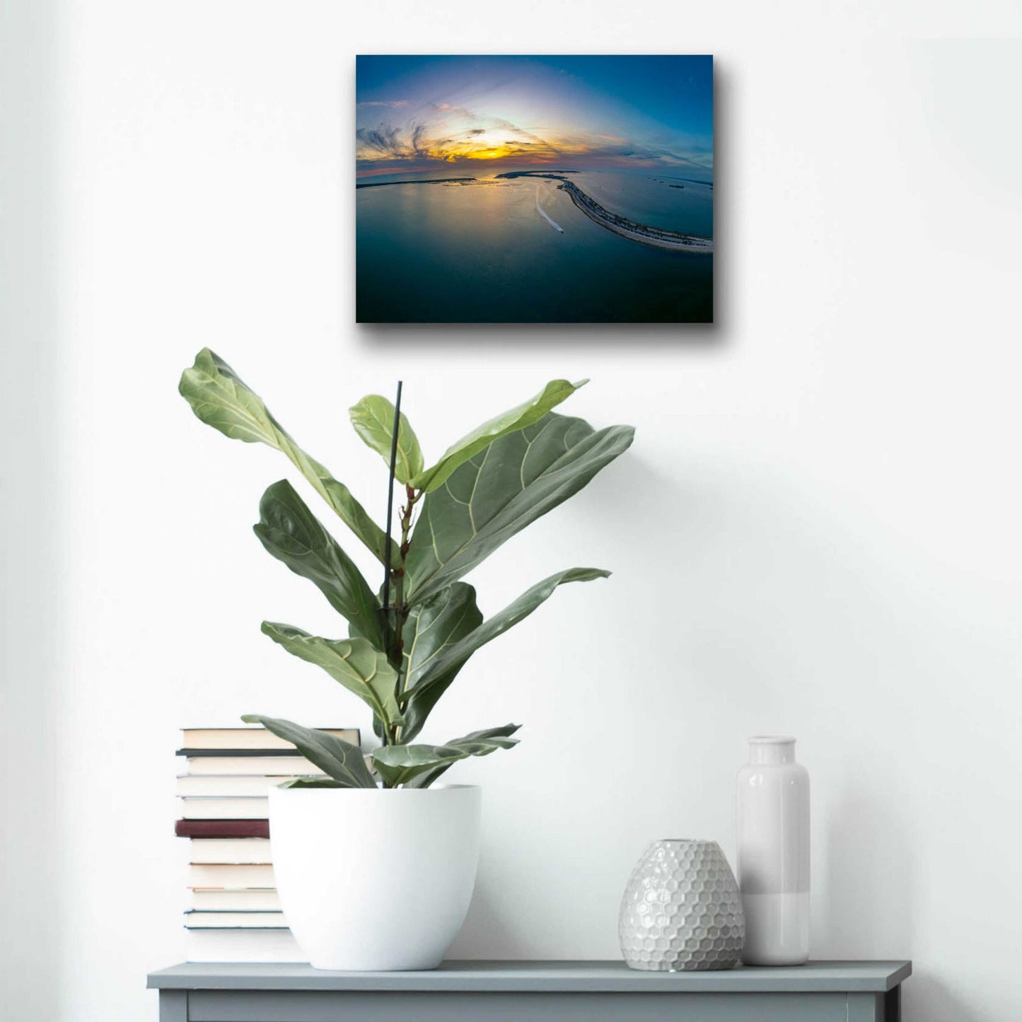 Epic Art 'Florida - Dunedin Caseway Sunset' by Epic Portfolio, Acrylic Glass Wall Art,16x12