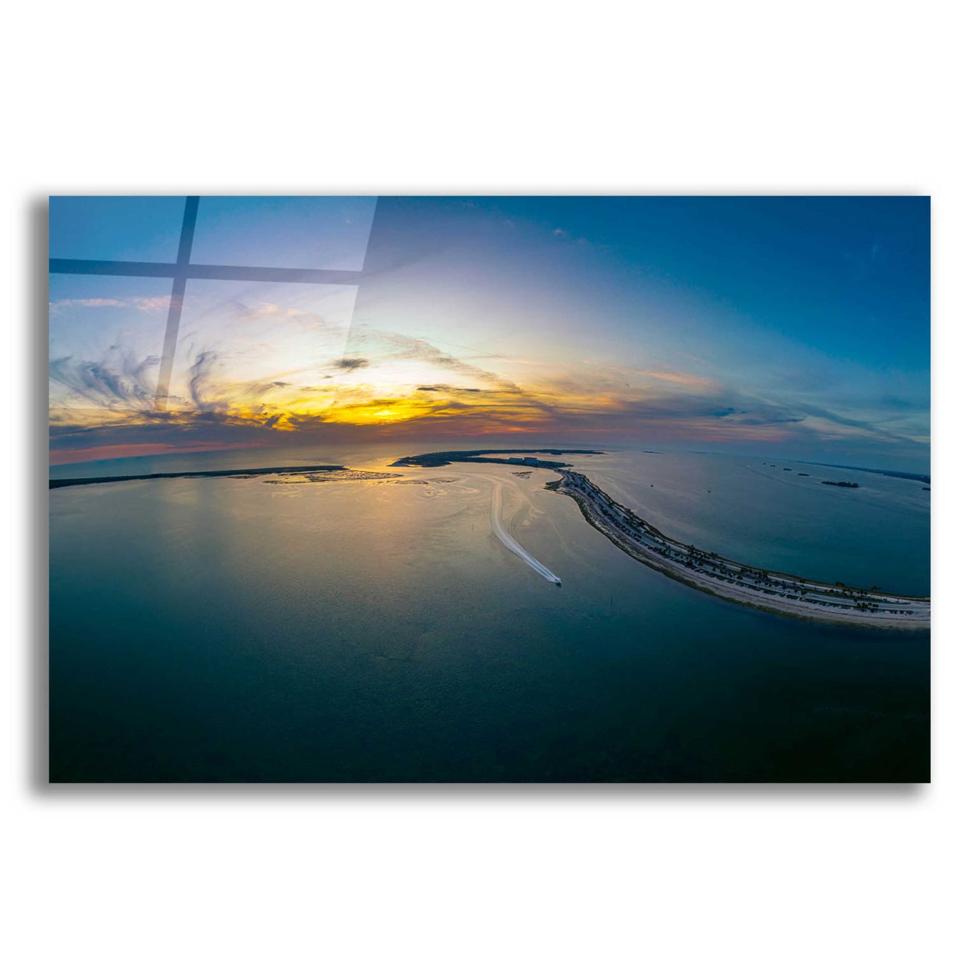 Epic Art 'Florida - Dunedin Caseway Sunset' by Epic Portfolio, Acrylic Glass Wall Art,16x12