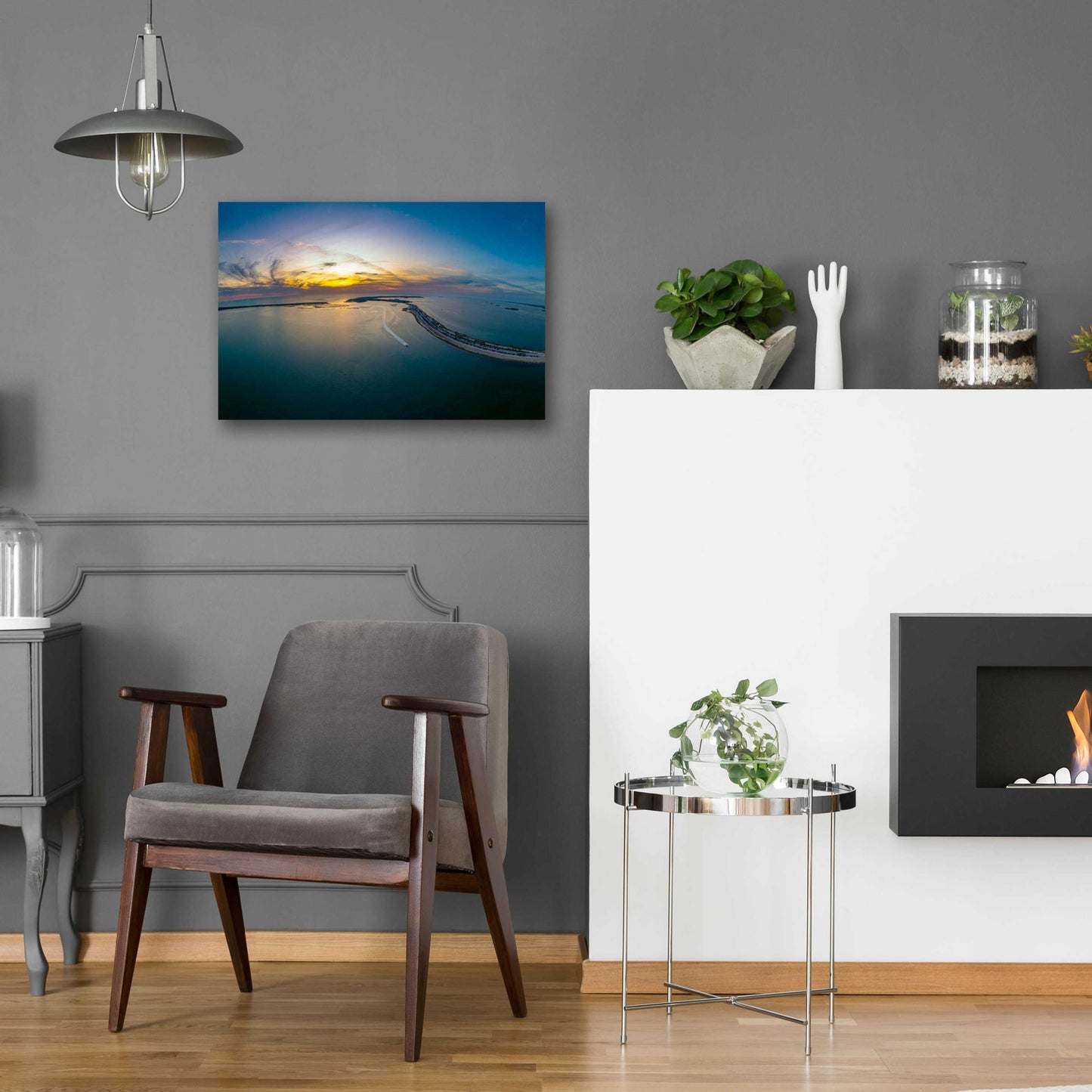 Epic Art 'Florida - Dunedin Caseway Sunset' by Epic Portfolio, Acrylic Glass Wall Art,24x16