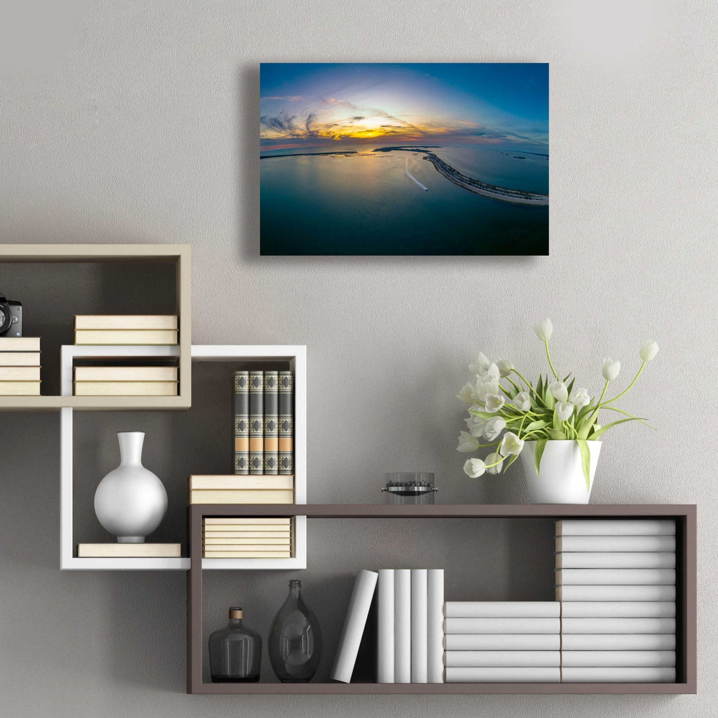 Epic Art 'Florida - Dunedin Caseway Sunset' by Epic Portfolio, Acrylic Glass Wall Art,24x16