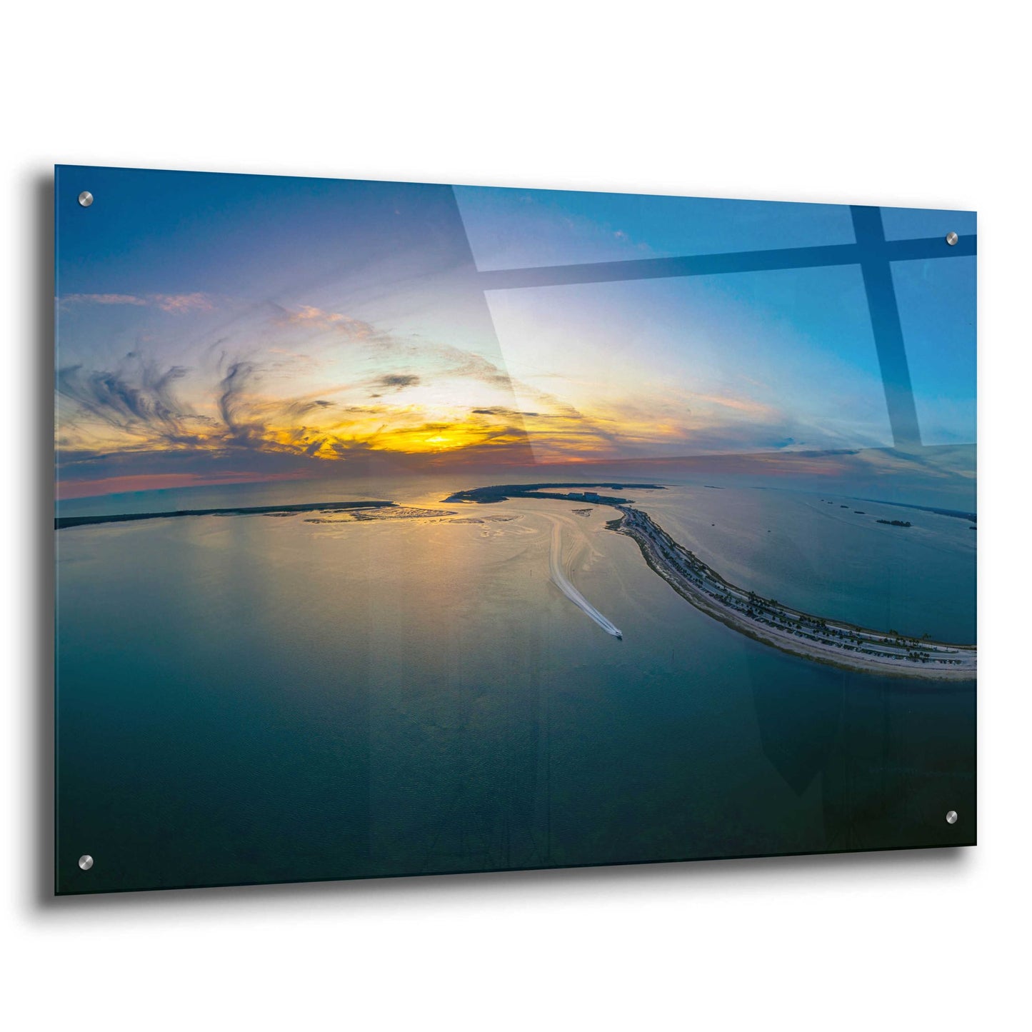 Epic Art 'Florida - Dunedin Caseway Sunset' by Epic Portfolio, Acrylic Glass Wall Art,36x24