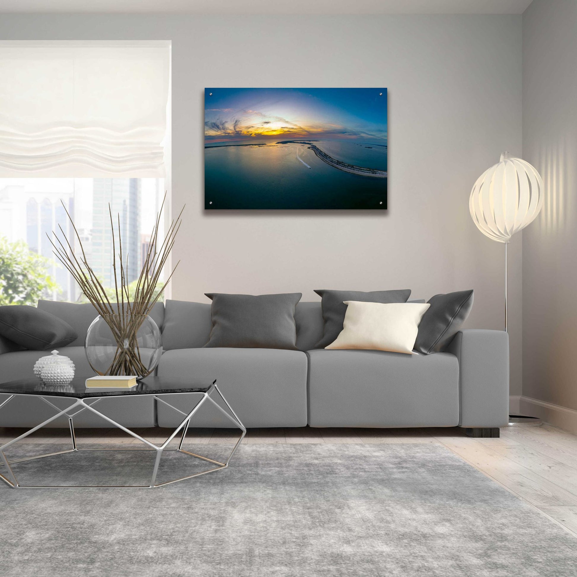 Epic Art 'Florida - Dunedin Caseway Sunset' by Epic Portfolio, Acrylic Glass Wall Art,36x24