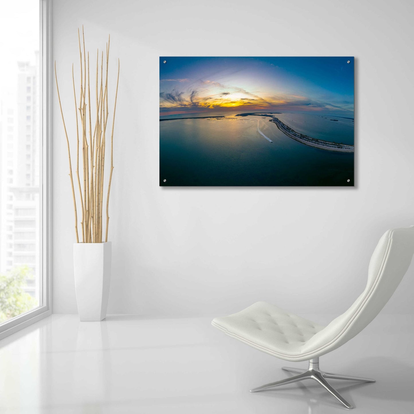 Epic Art 'Florida - Dunedin Caseway Sunset' by Epic Portfolio, Acrylic Glass Wall Art,36x24