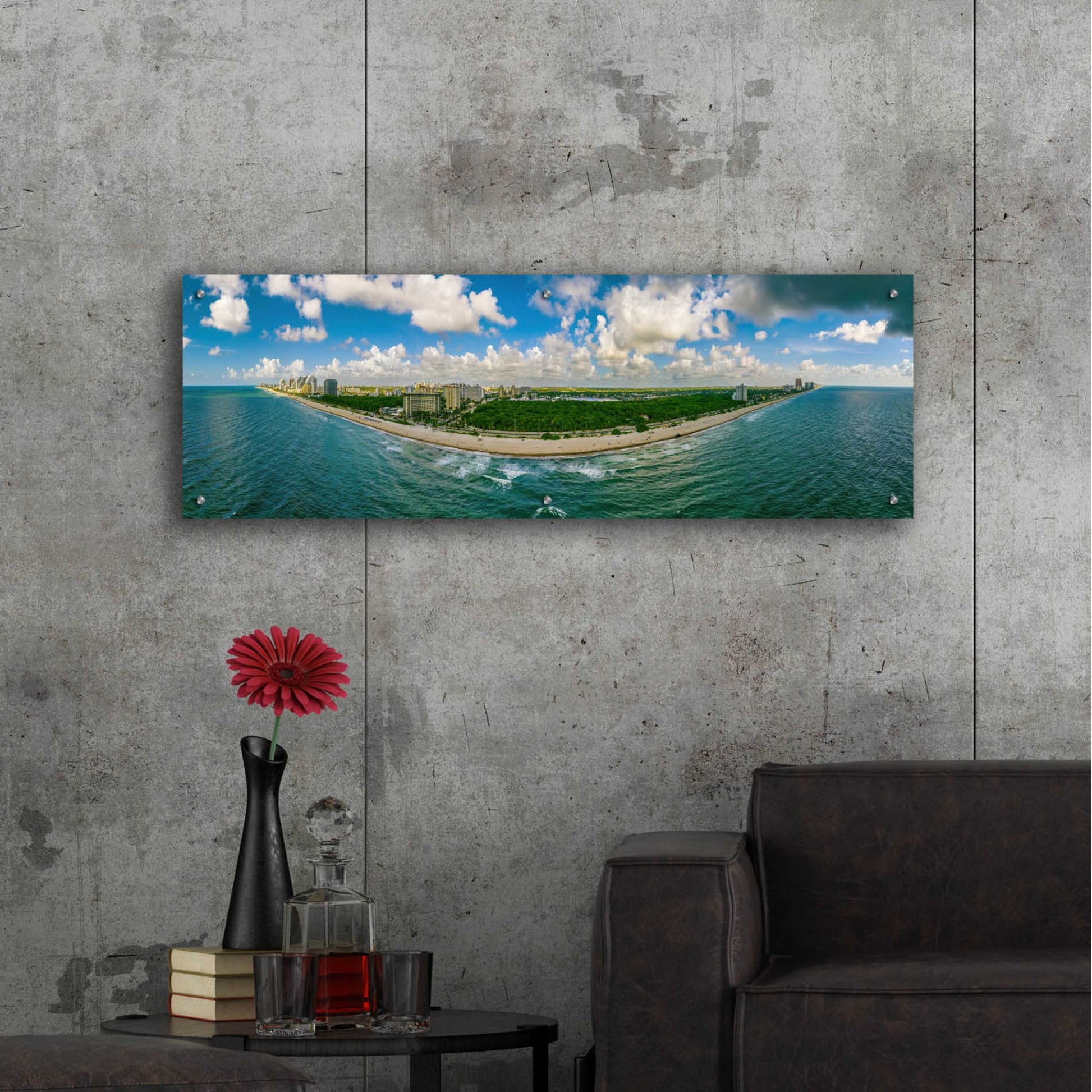 Epic Art 'Beautiful Fort Lauderdale, Florida' by Epic Portfolio, Acrylic Glass Wall Art,48x16