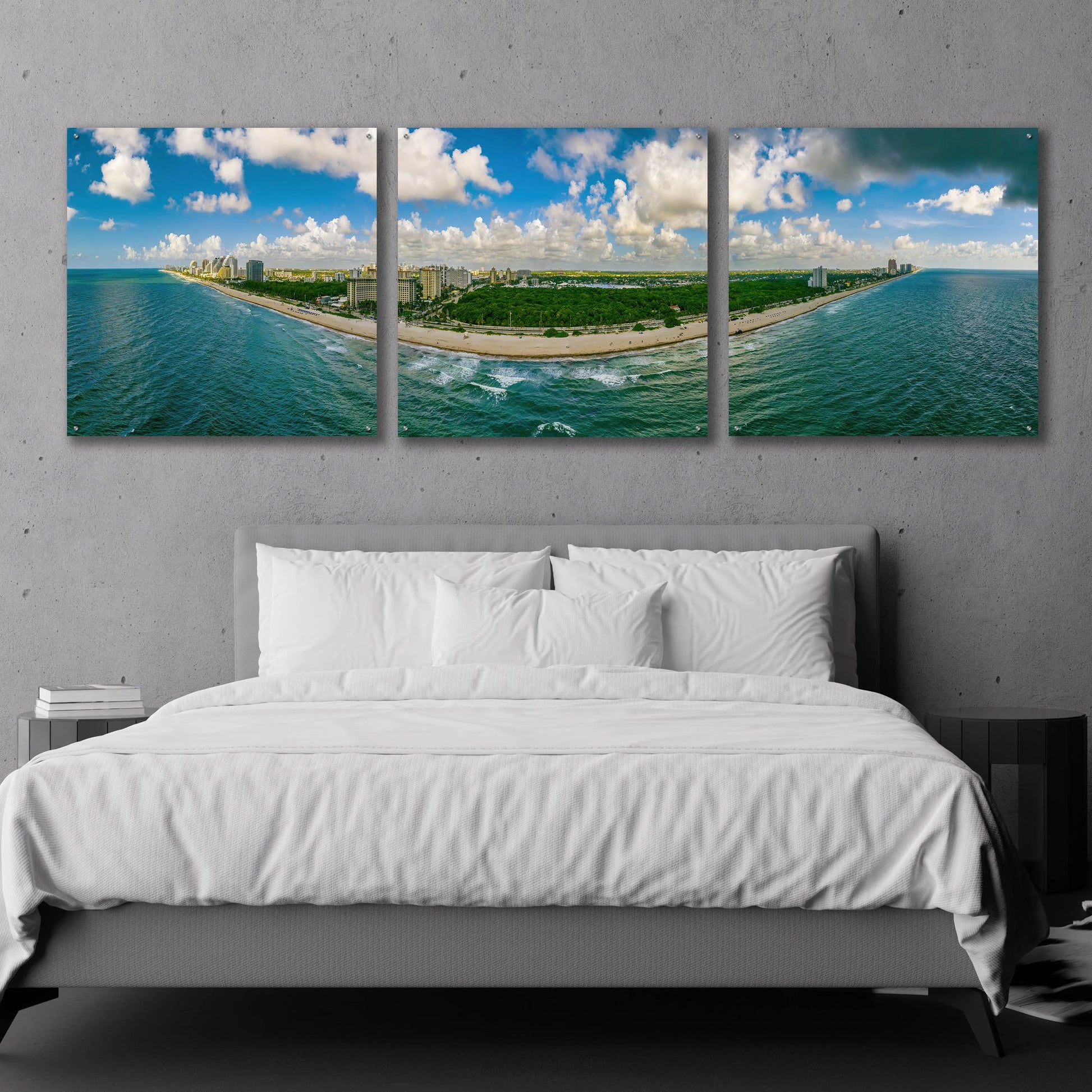 Epic Art 'Beautiful Fort Lauderdale, Florida' by Epic Portfolio, Acrylic Glass Wall Art, 3 Piece Set,108x36