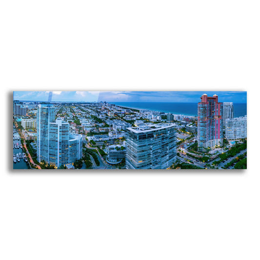 Epic Art 'Miami Citiscape' by Epic Portfolio, Acrylic Glass Wall Art