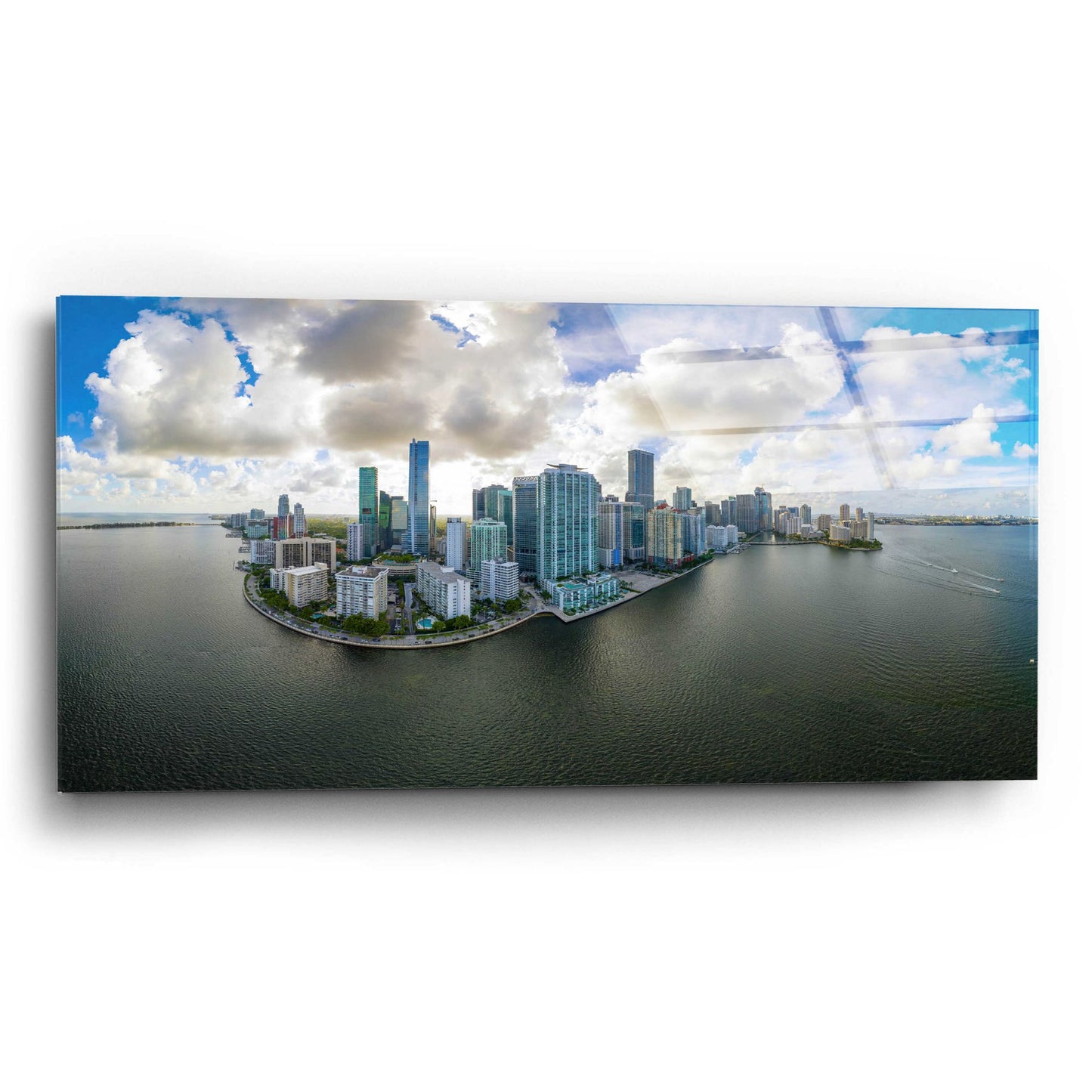 Epic Art 'Miami, Florida' by Epic Portfolio, Acrylic Glass Wall Art,24x12