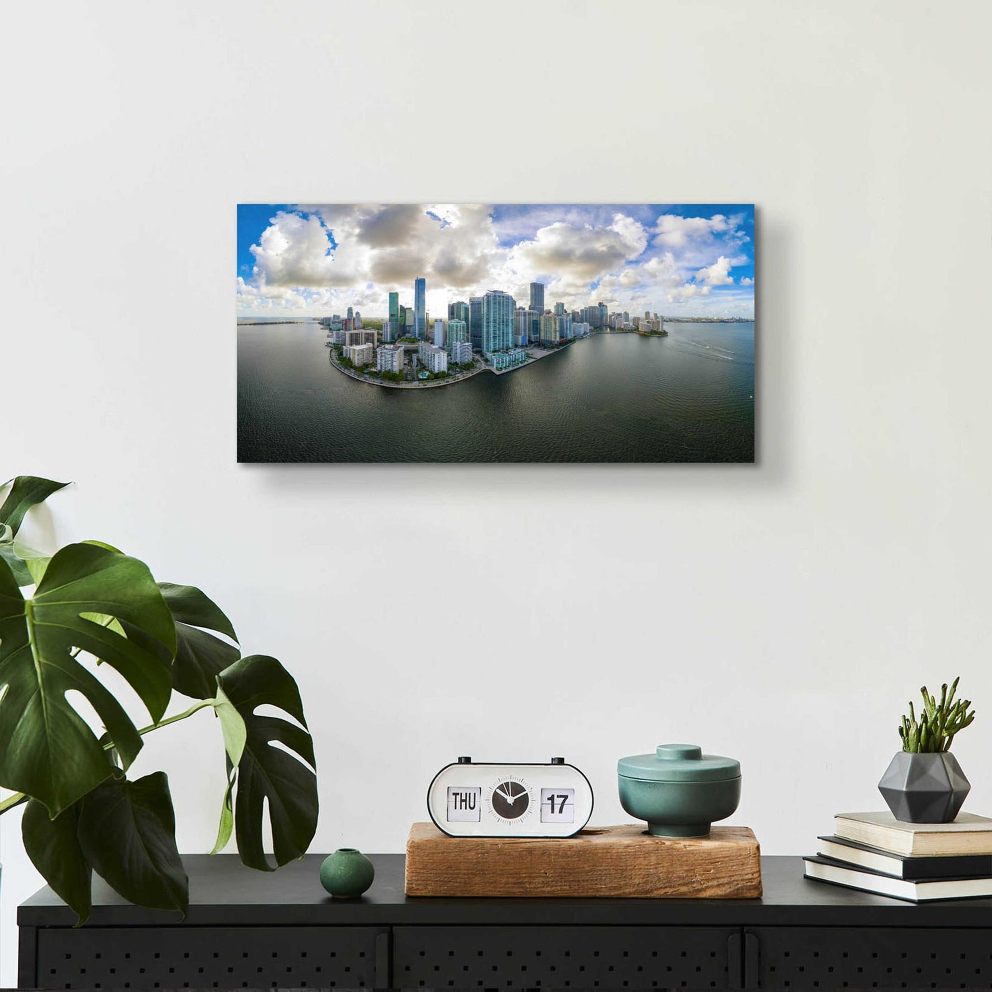 Epic Art 'Miami, Florida' by Epic Portfolio, Acrylic Glass Wall Art,24x12