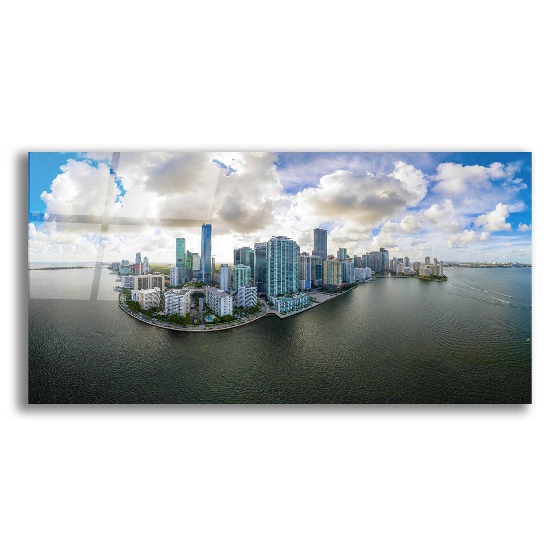 Epic Art 'Miami, Florida' by Epic Portfolio, Acrylic Glass Wall Art,24x12