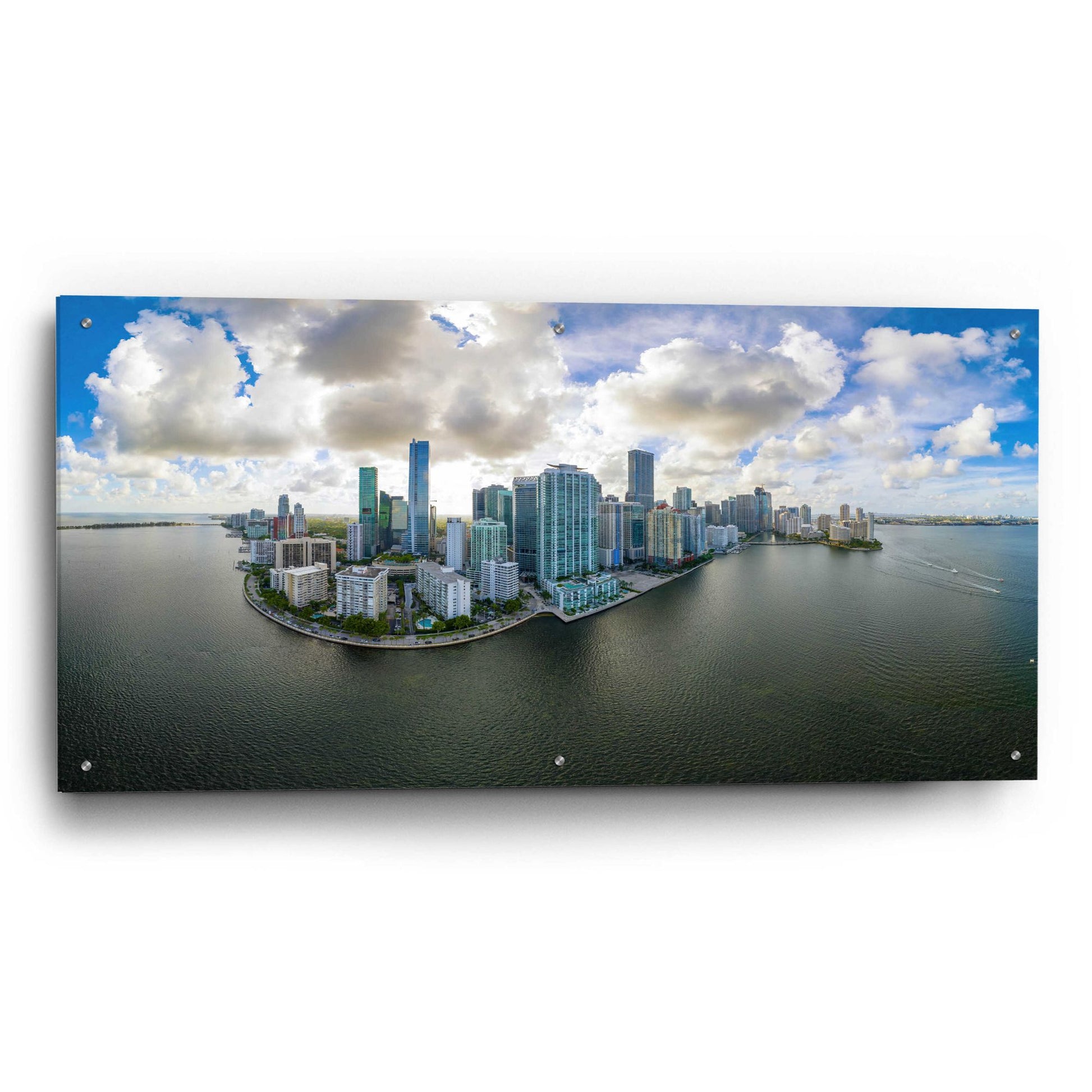 Epic Art 'Miami, Florida' by Epic Portfolio, Acrylic Glass Wall Art,48x24