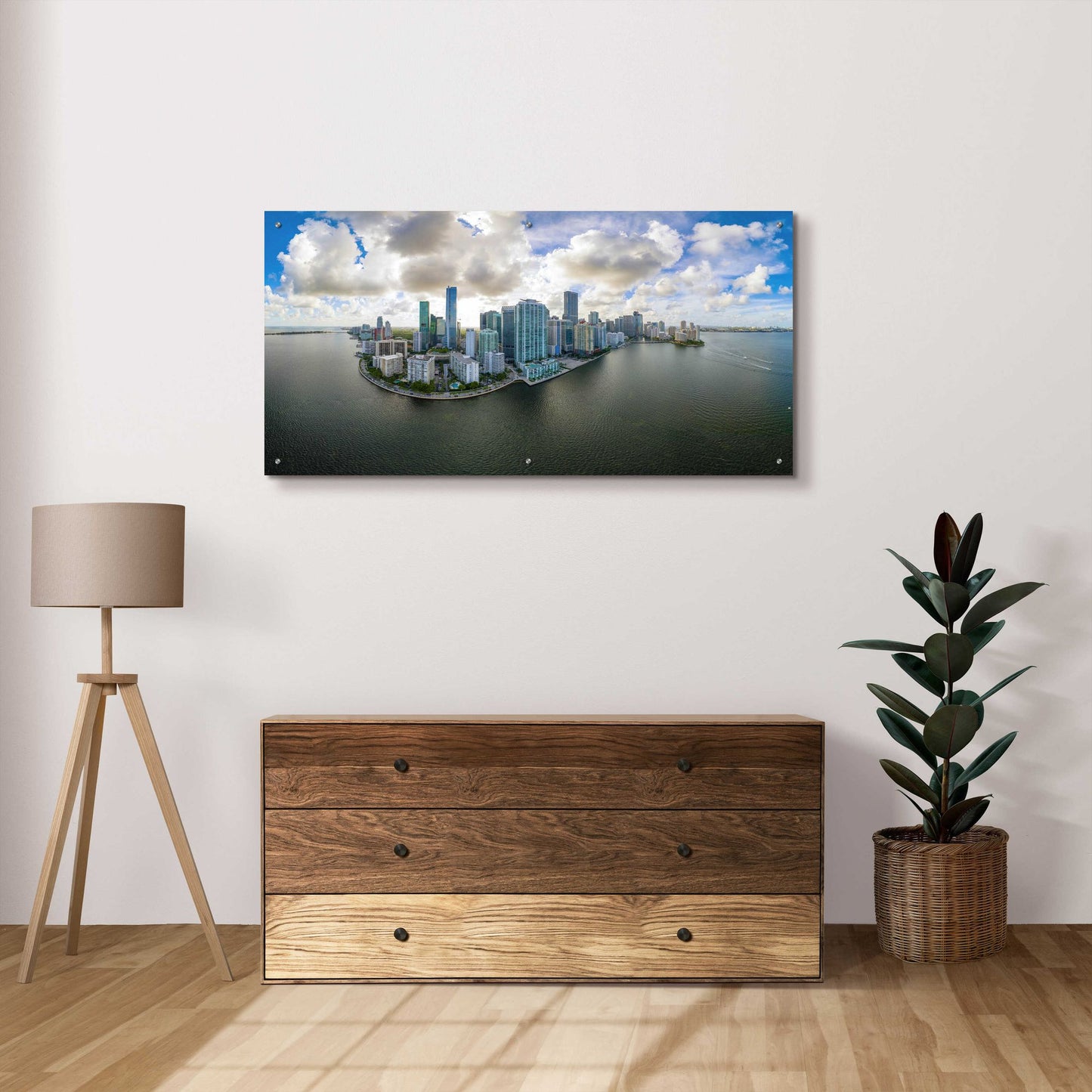 Epic Art 'Miami, Florida' by Epic Portfolio, Acrylic Glass Wall Art,48x24