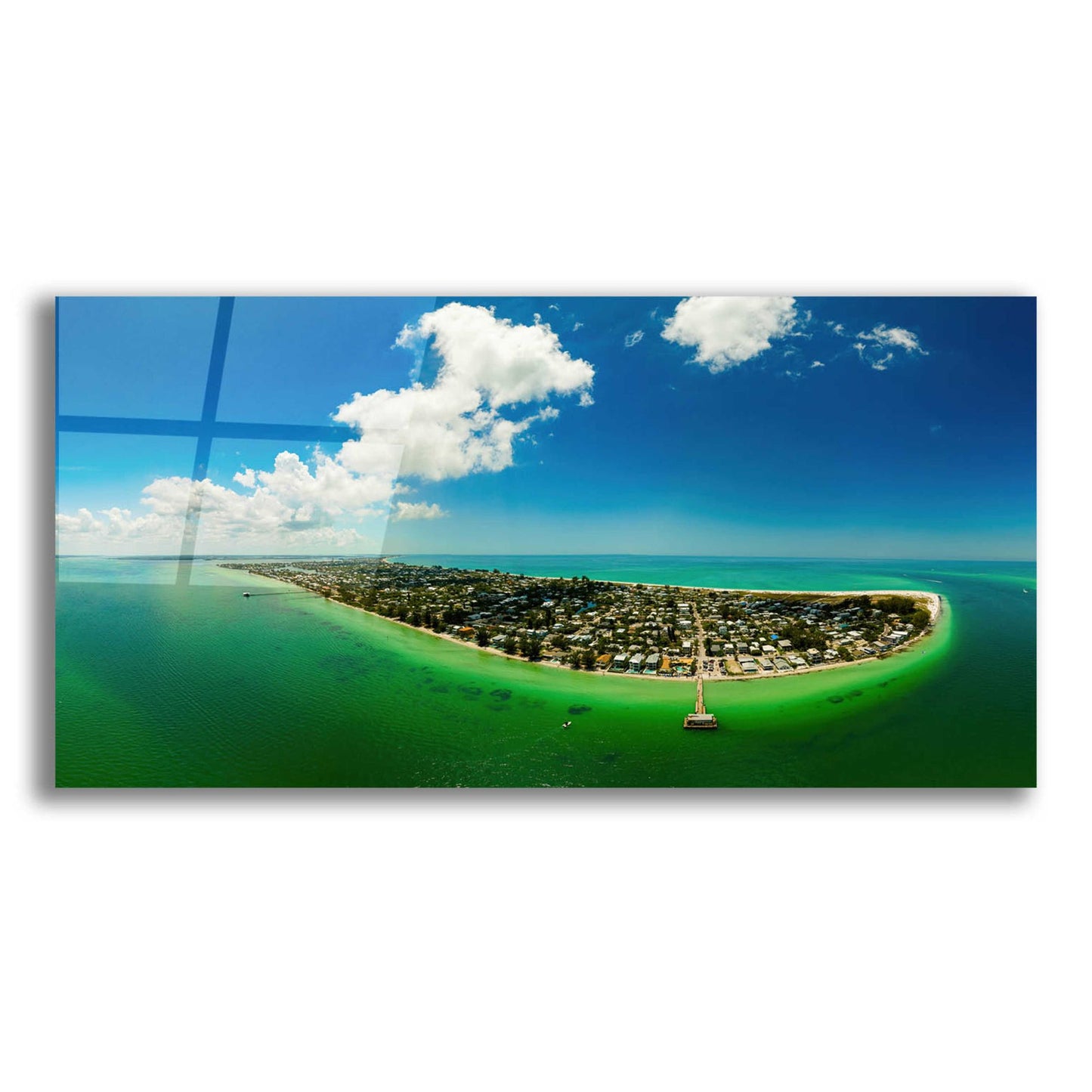 Epic Art 'Emerald Florida' by Epic Portfolio, Acrylic Glass Wall Art,24x12