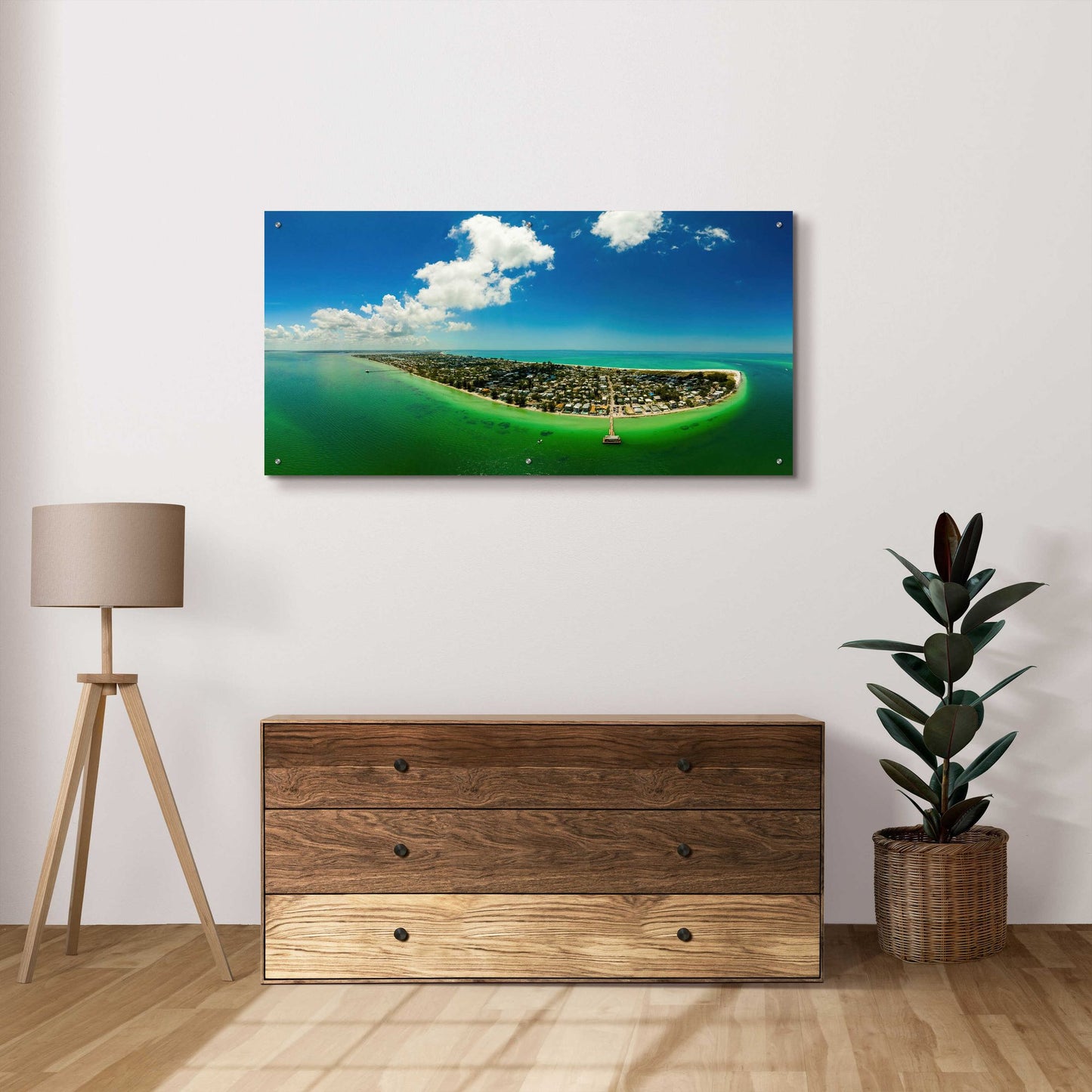 Epic Art 'Emerald Florida' by Epic Portfolio, Acrylic Glass Wall Art,48x24