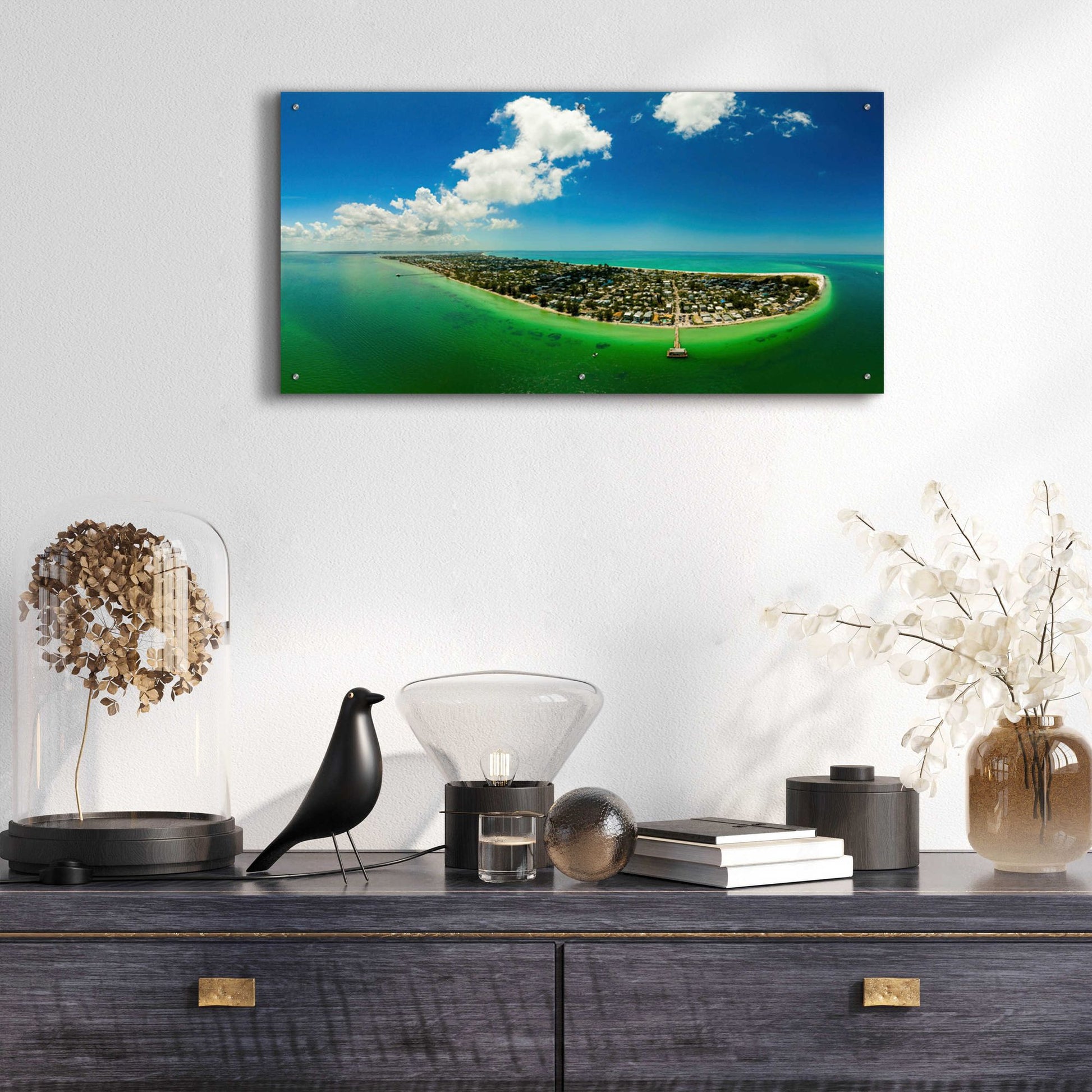 Epic Art 'Emerald Florida' by Epic Portfolio, Acrylic Glass Wall Art,48x24