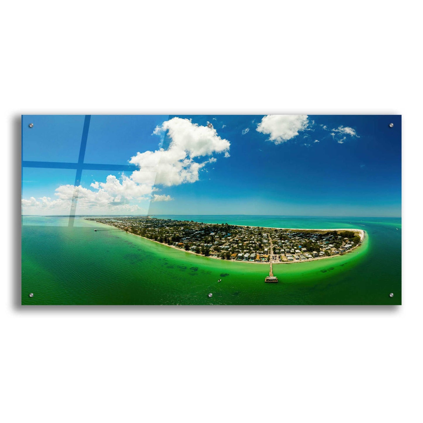 Epic Art 'Emerald Florida' by Epic Portfolio, Acrylic Glass Wall Art,48x24