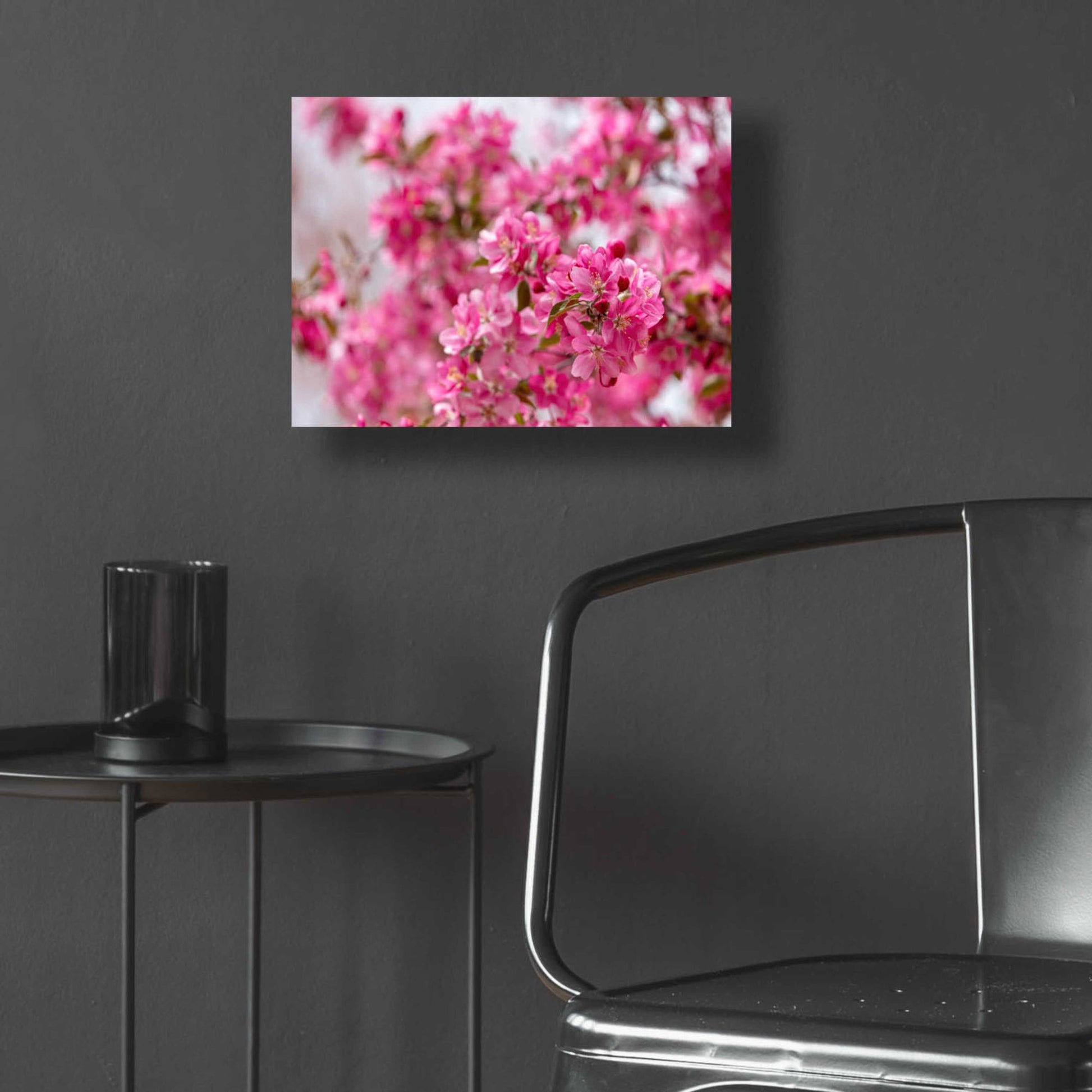 Epic Art 'Pink Floral' by Epic Portfolio, Acrylic Glass Wall Art,16x12