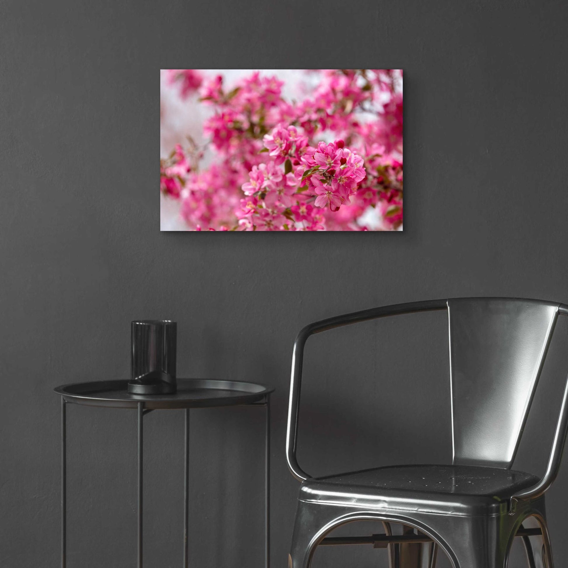 Epic Art 'Pink Floral' by Epic Portfolio, Acrylic Glass Wall Art,24x16