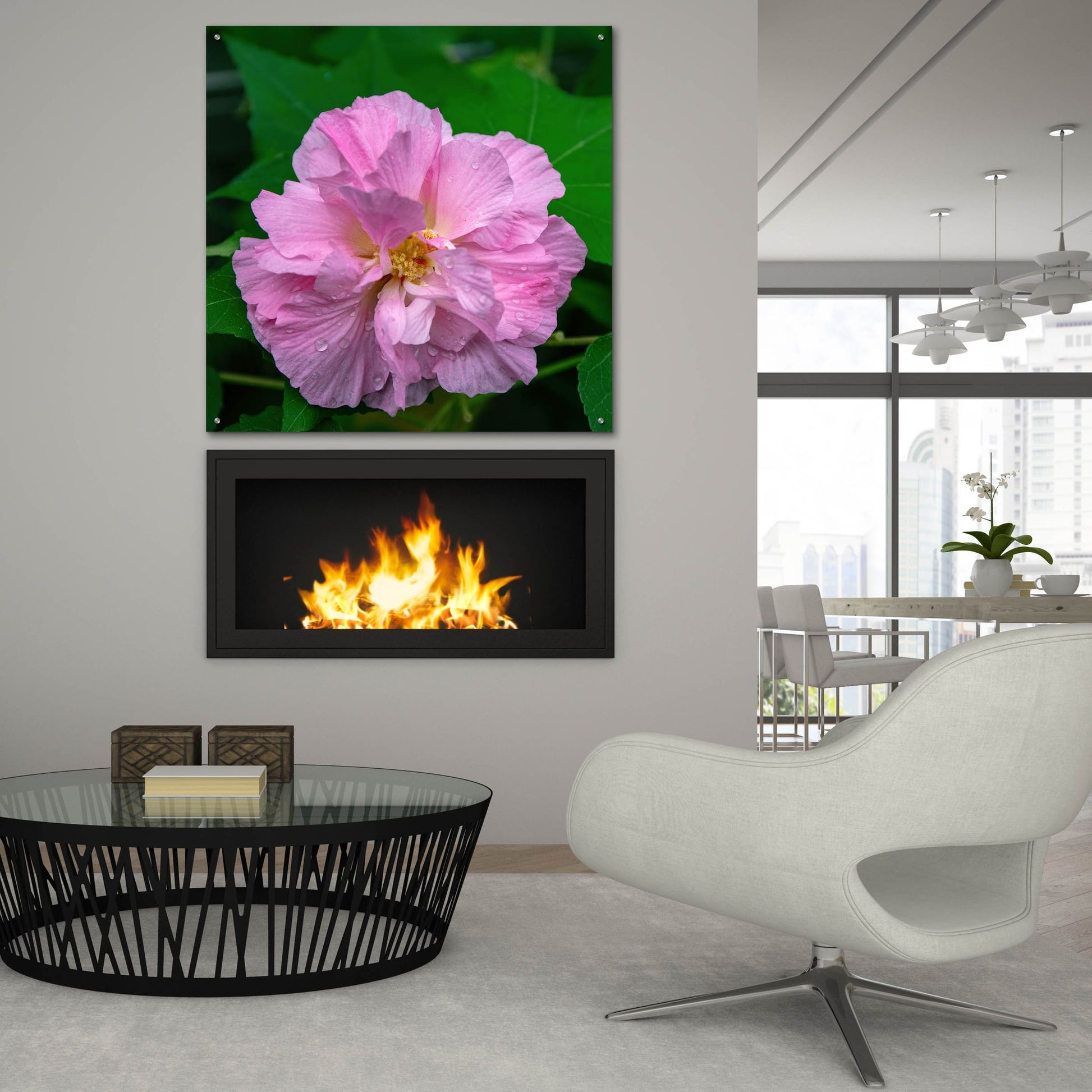 Epic Art 'Flower' by Epic Portfolio, Acrylic Glass Wall Art,36x36