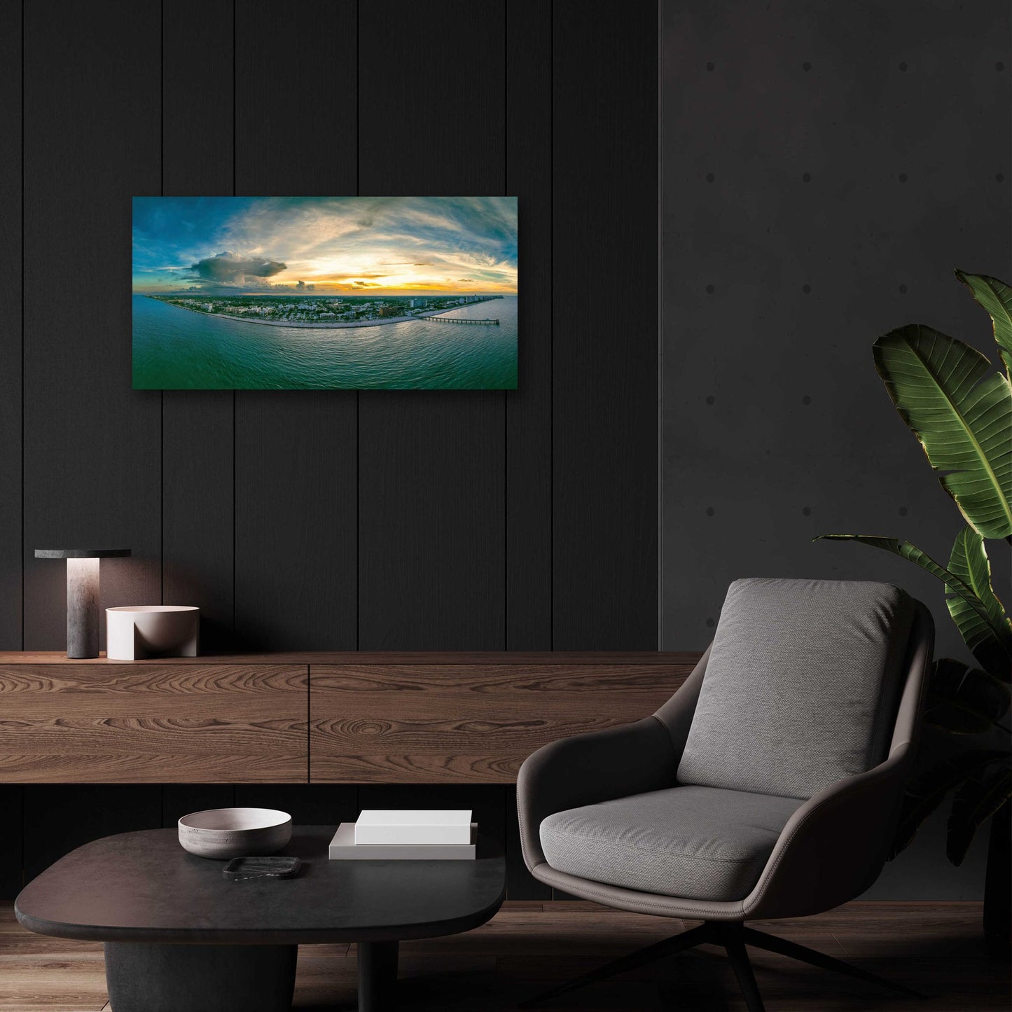 Epic Art 'Deerfield Beach, Florida 2' by Epic Portfolio, Acrylic Glass Wall Art,24x12