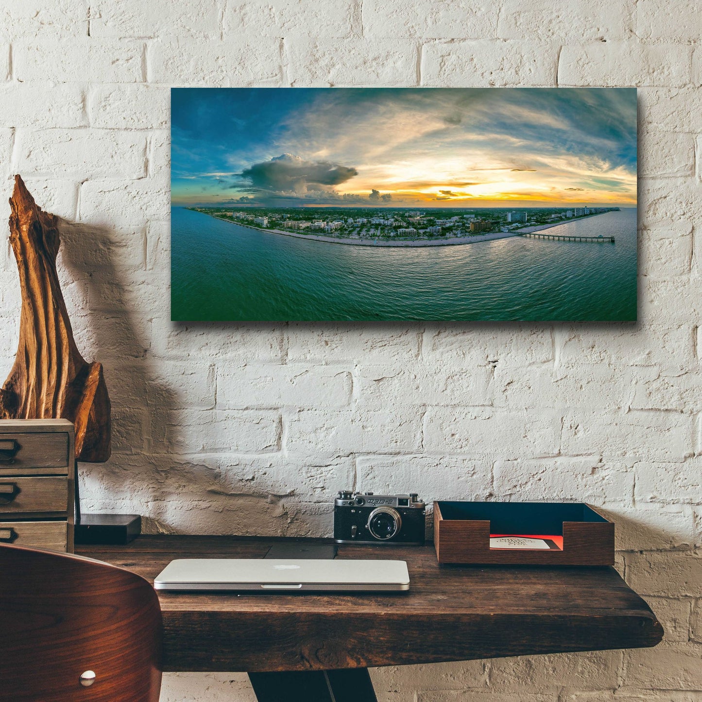 Epic Art 'Deerfield Beach, Florida 2' by Epic Portfolio, Acrylic Glass Wall Art,24x12