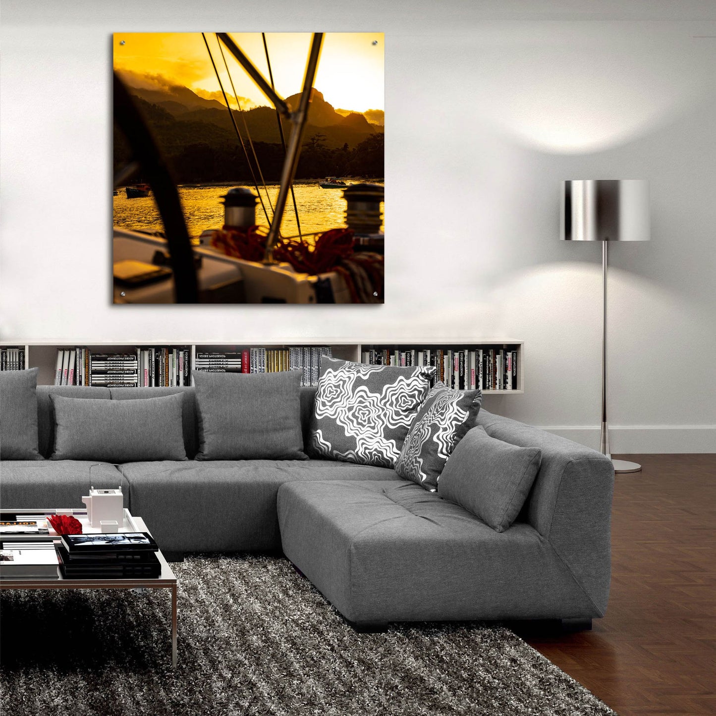 Epic Art 'Golden Sky' by Epic Portfolio, Acrylic Glass Wall Art,36x36