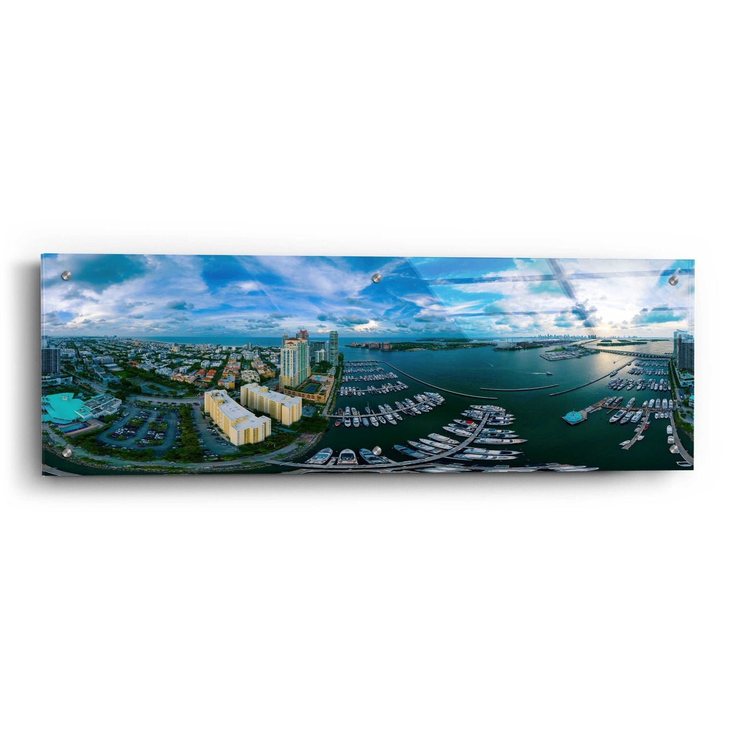 Epic Art 'Miami' by Epic Portfolio, Acrylic Glass Wall Art,36x12