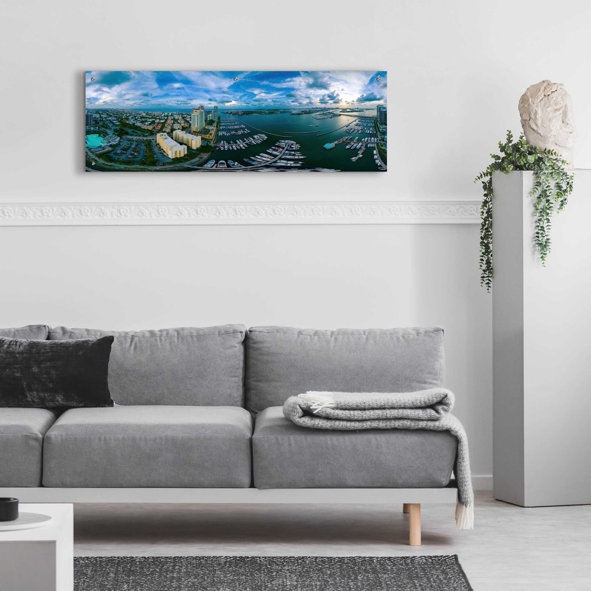 Epic Art 'Miami' by Epic Portfolio, Acrylic Glass Wall Art,48x16