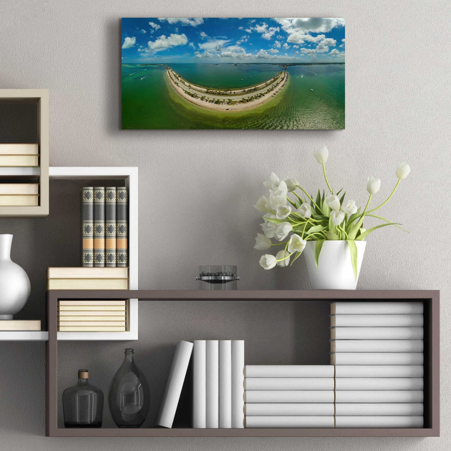 Epic Art 'Smiley Island' by Epic Portfolio, Acrylic Glass Wall Art,24x12