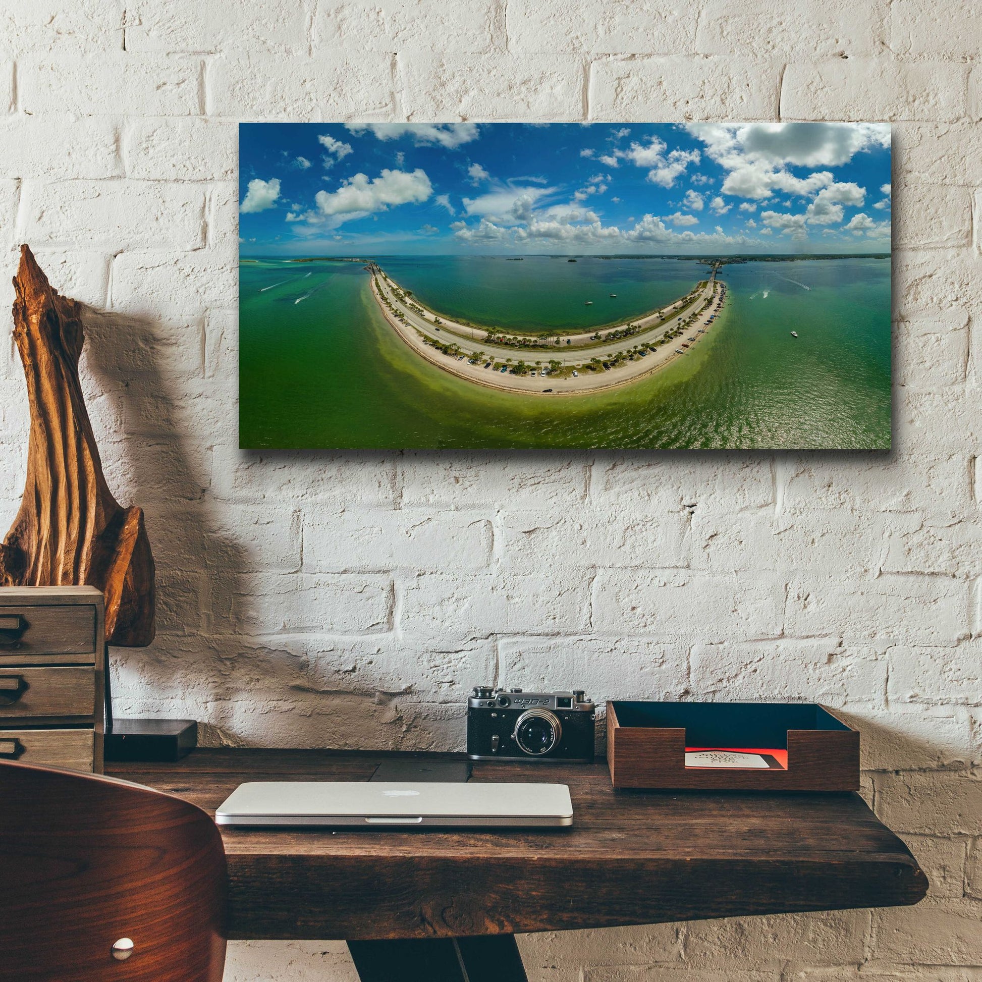 Epic Art 'Smiley Island' by Epic Portfolio, Acrylic Glass Wall Art,24x12