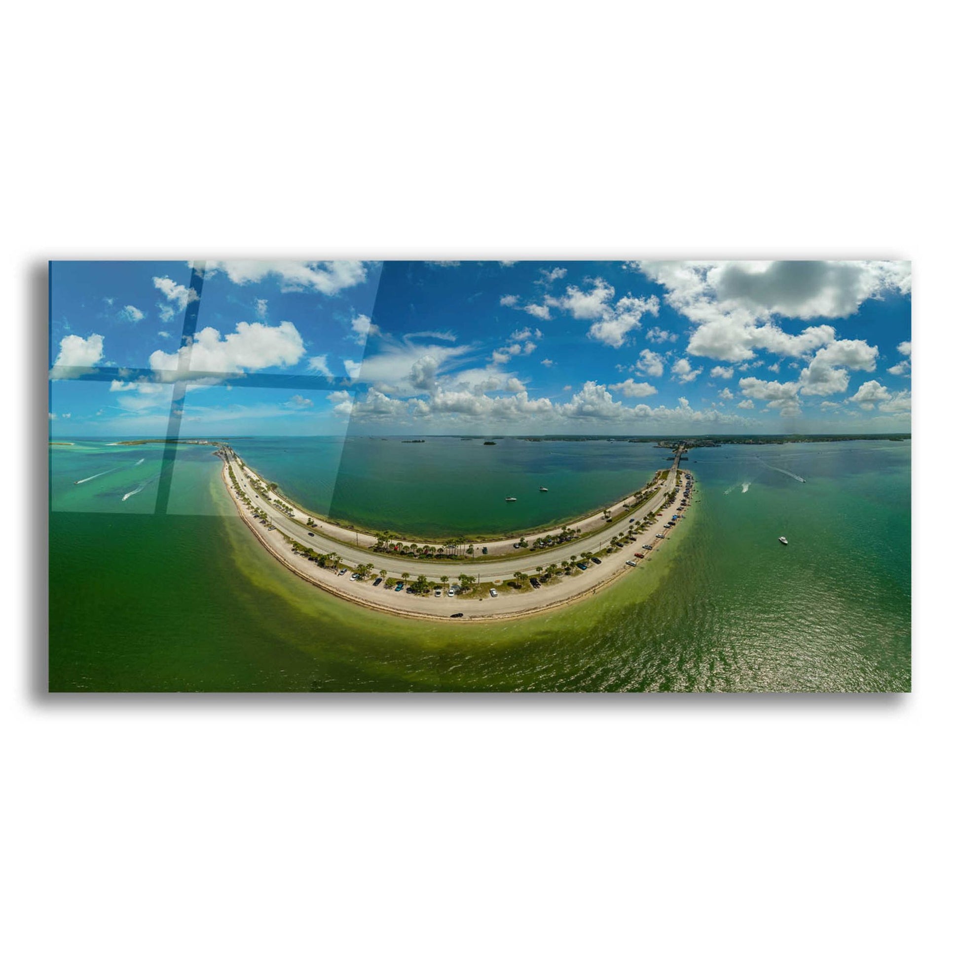 Epic Art 'Smiley Island' by Epic Portfolio, Acrylic Glass Wall Art,24x12