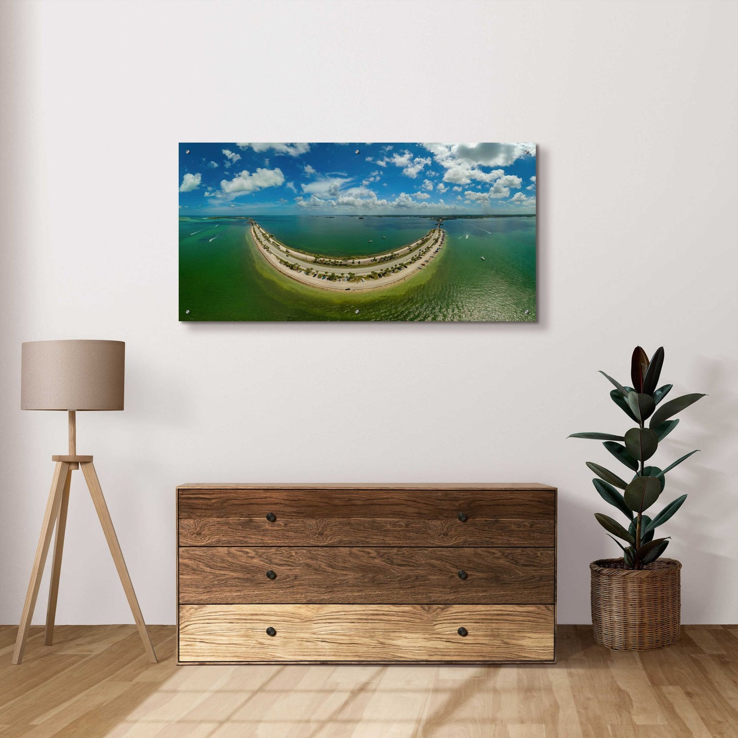 Epic Art 'Smiley Island' by Epic Portfolio, Acrylic Glass Wall Art,48x24