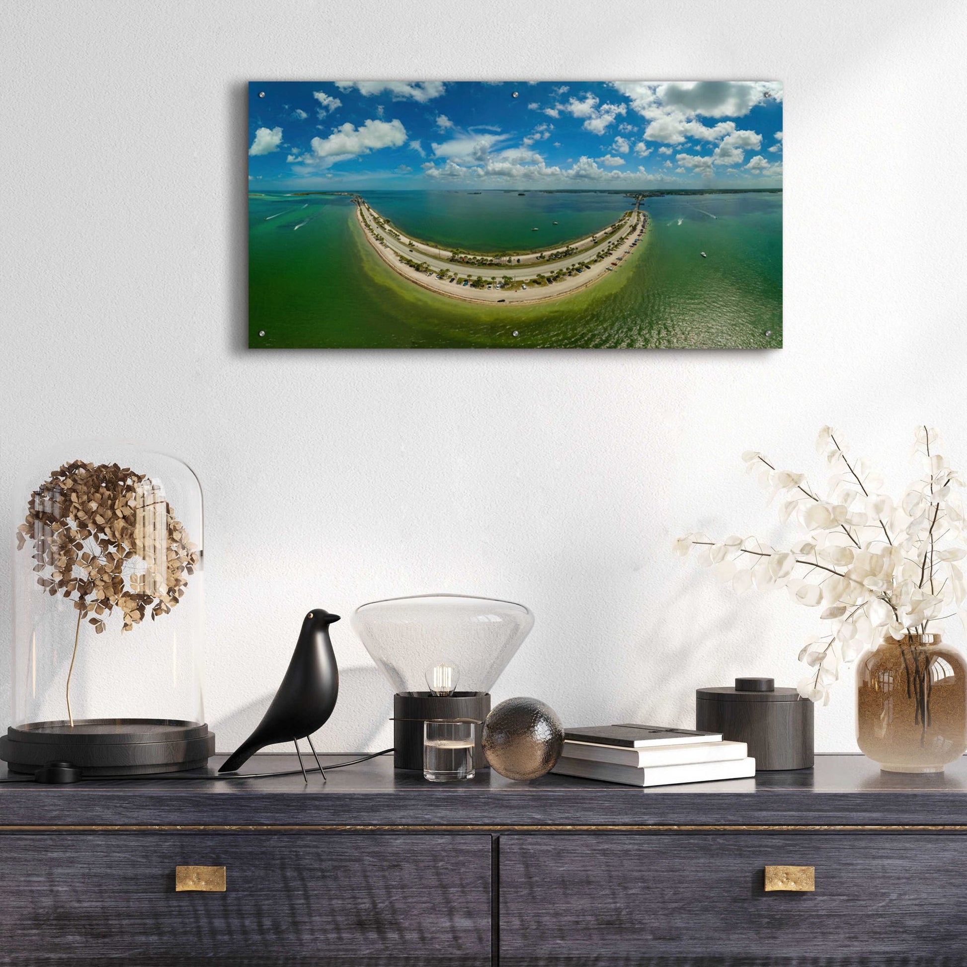 Epic Art 'Smiley Island' by Epic Portfolio, Acrylic Glass Wall Art,48x24