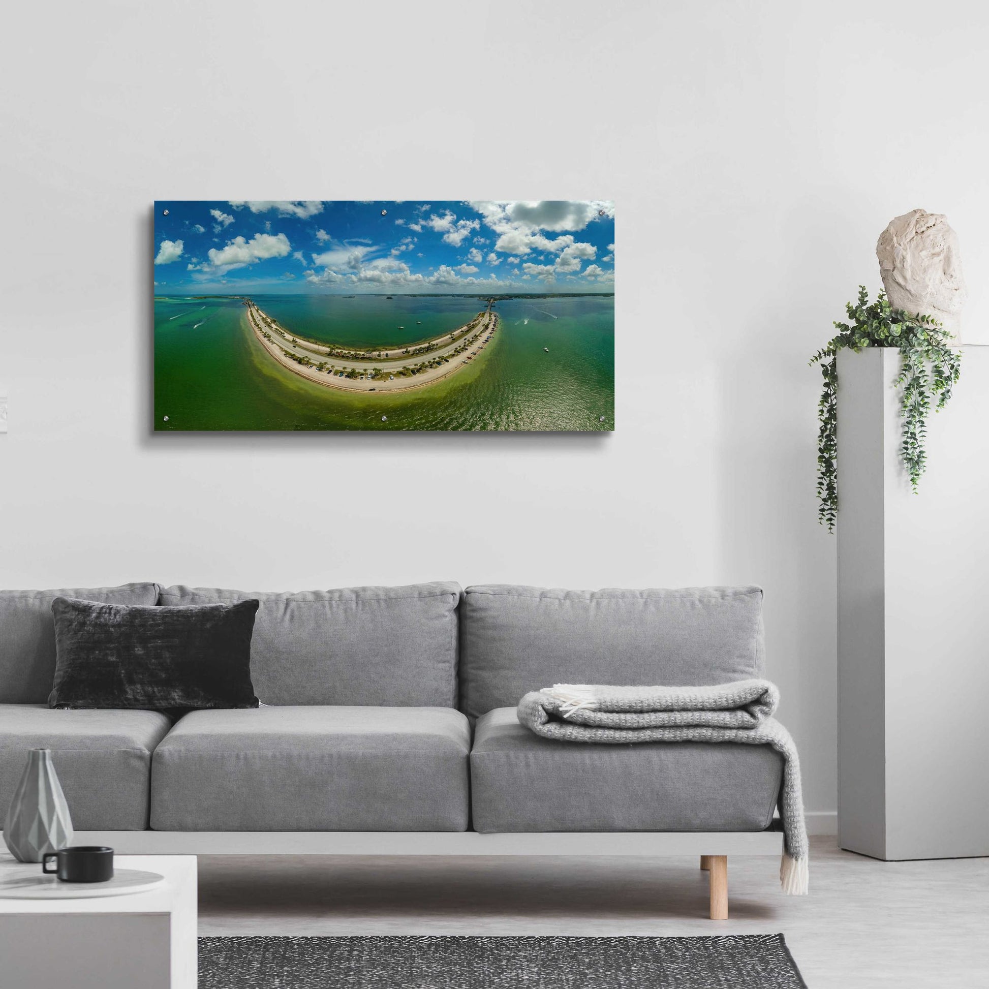 Epic Art 'Smiley Island' by Epic Portfolio, Acrylic Glass Wall Art,48x24