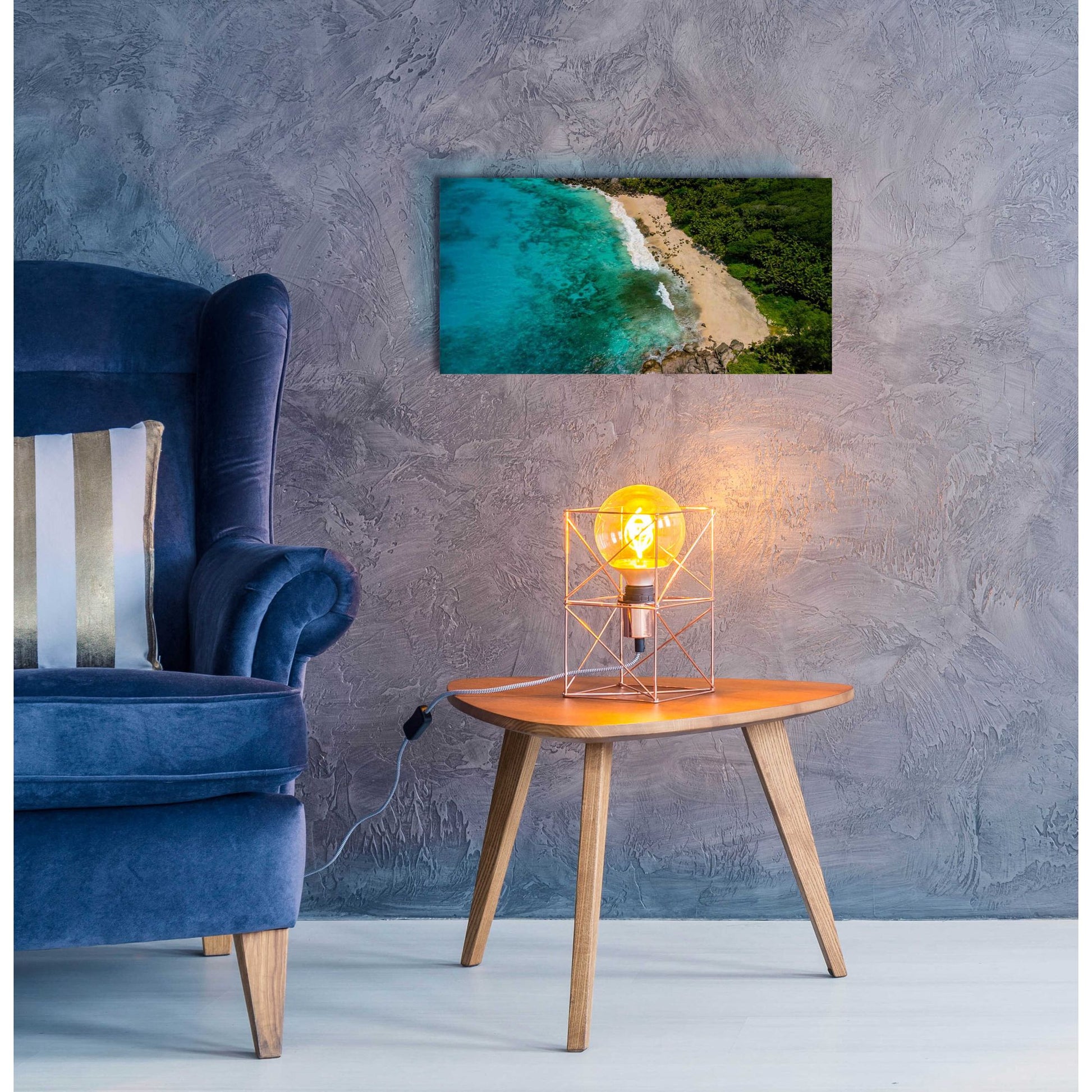 Epic Art 'Seychelles Beach' by Epic Portfolio, Acrylic Glass Wall Art,24x12