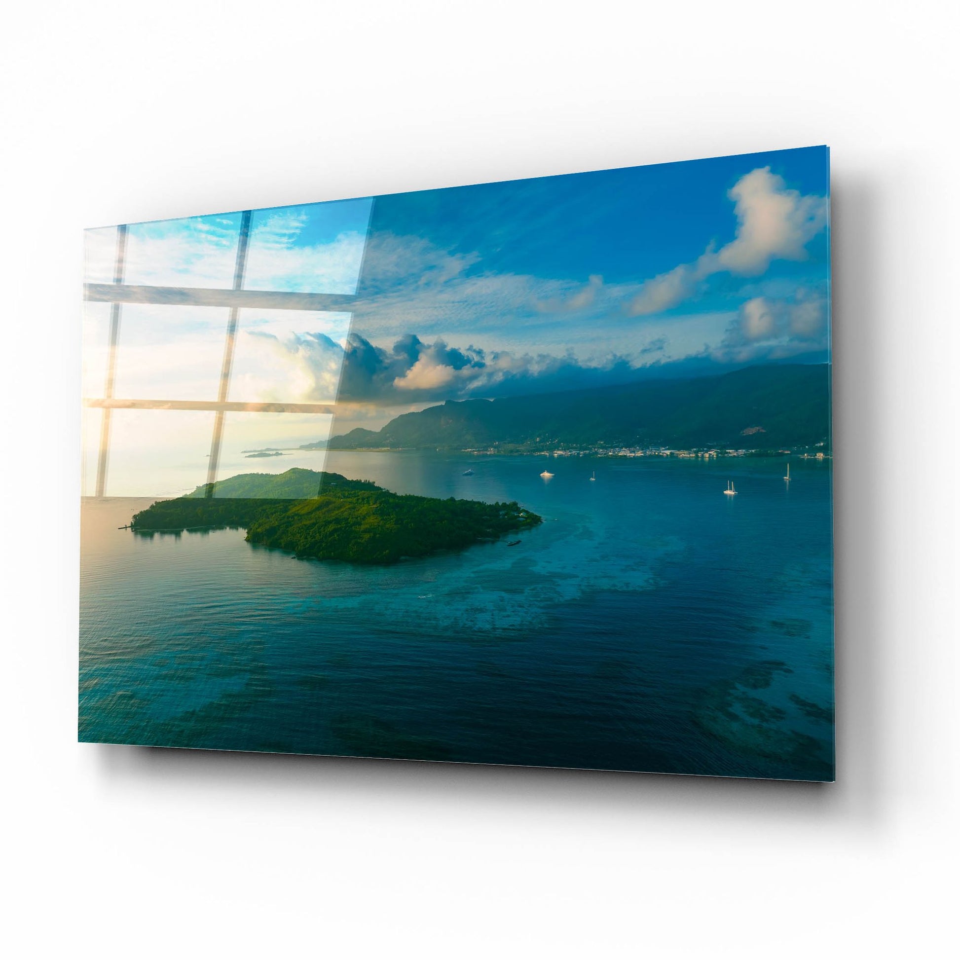 Epic Art 'Amazing Seychelles' by Epic Portfolio, Acrylic Glass Wall Art,16x12