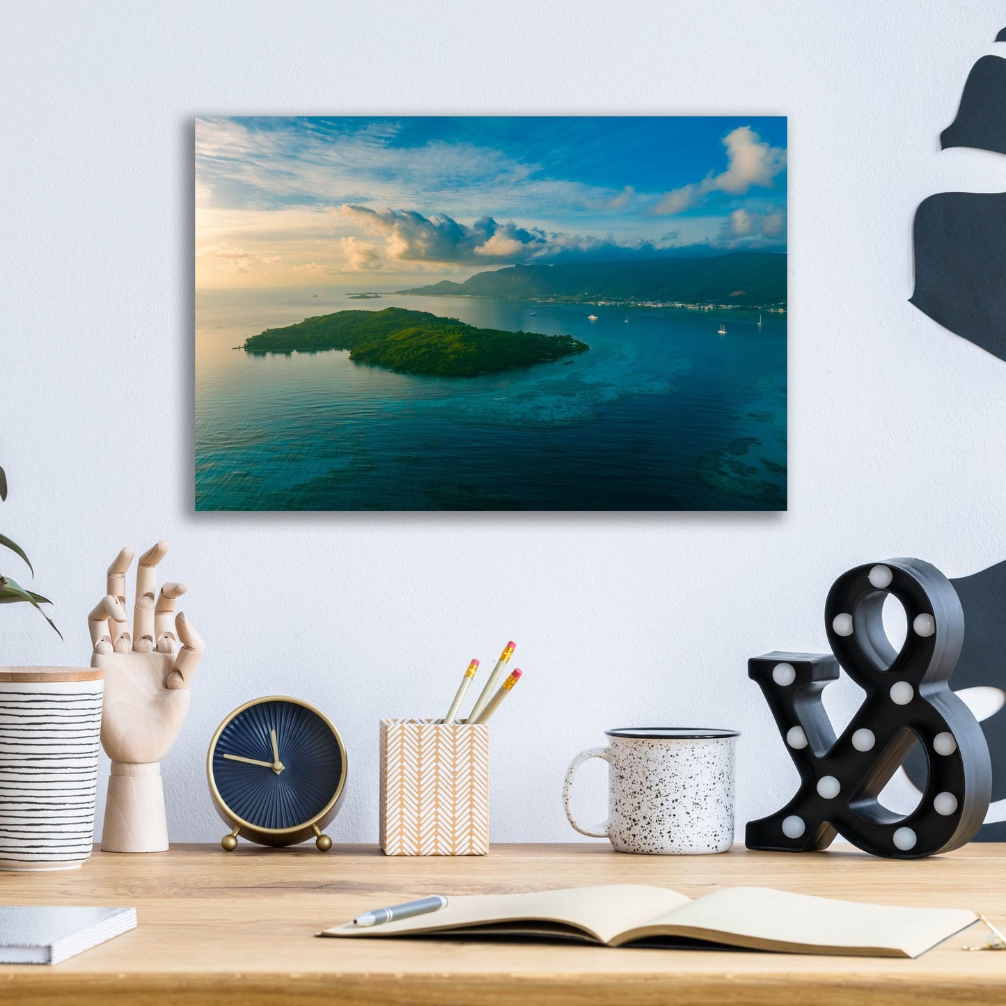 Epic Art 'Amazing Seychelles' by Epic Portfolio, Acrylic Glass Wall Art,16x12