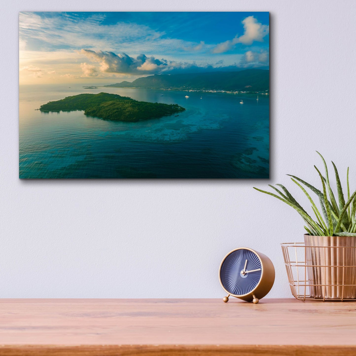 Epic Art 'Amazing Seychelles' by Epic Portfolio, Acrylic Glass Wall Art,16x12