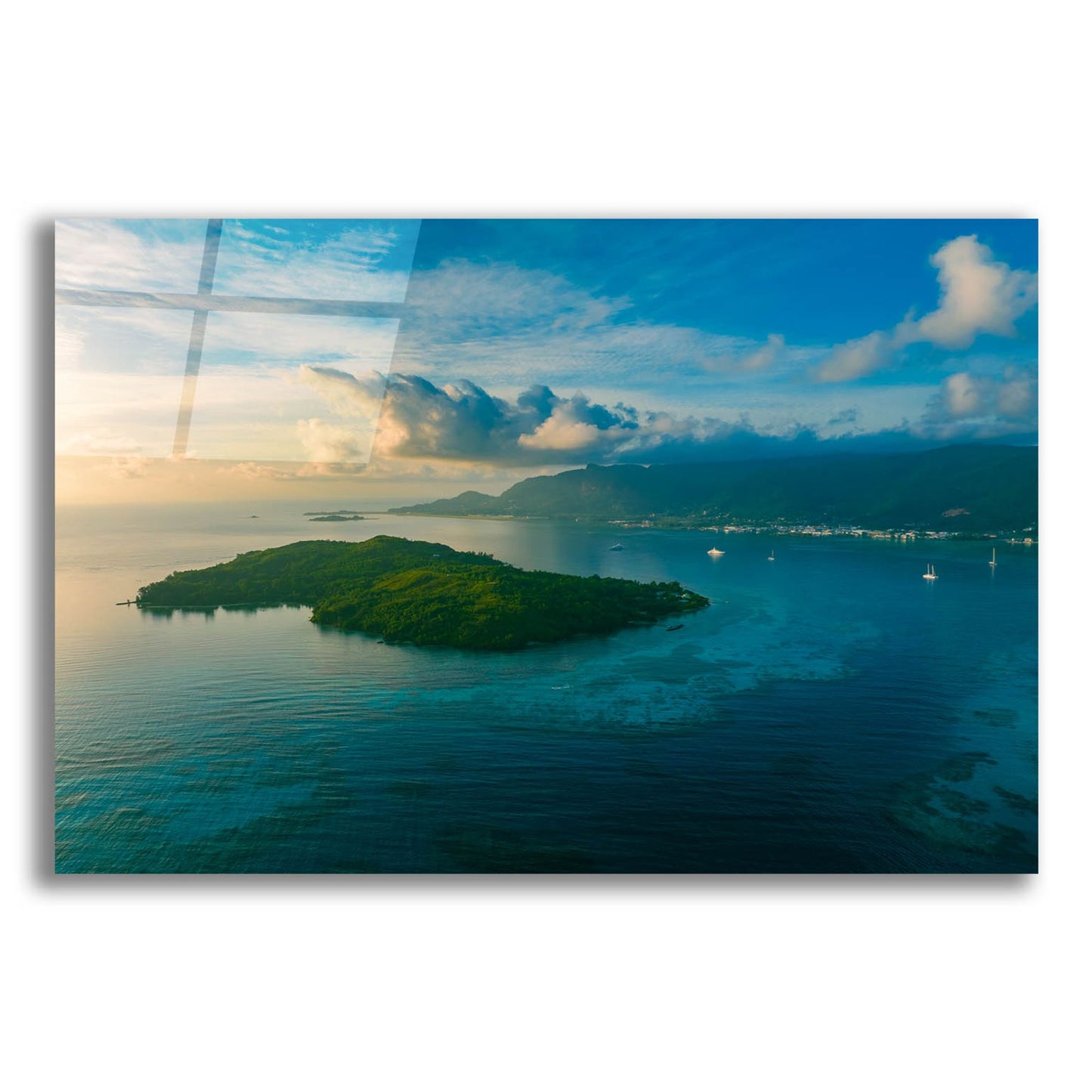 Epic Art 'Amazing Seychelles' by Epic Portfolio, Acrylic Glass Wall Art,16x12