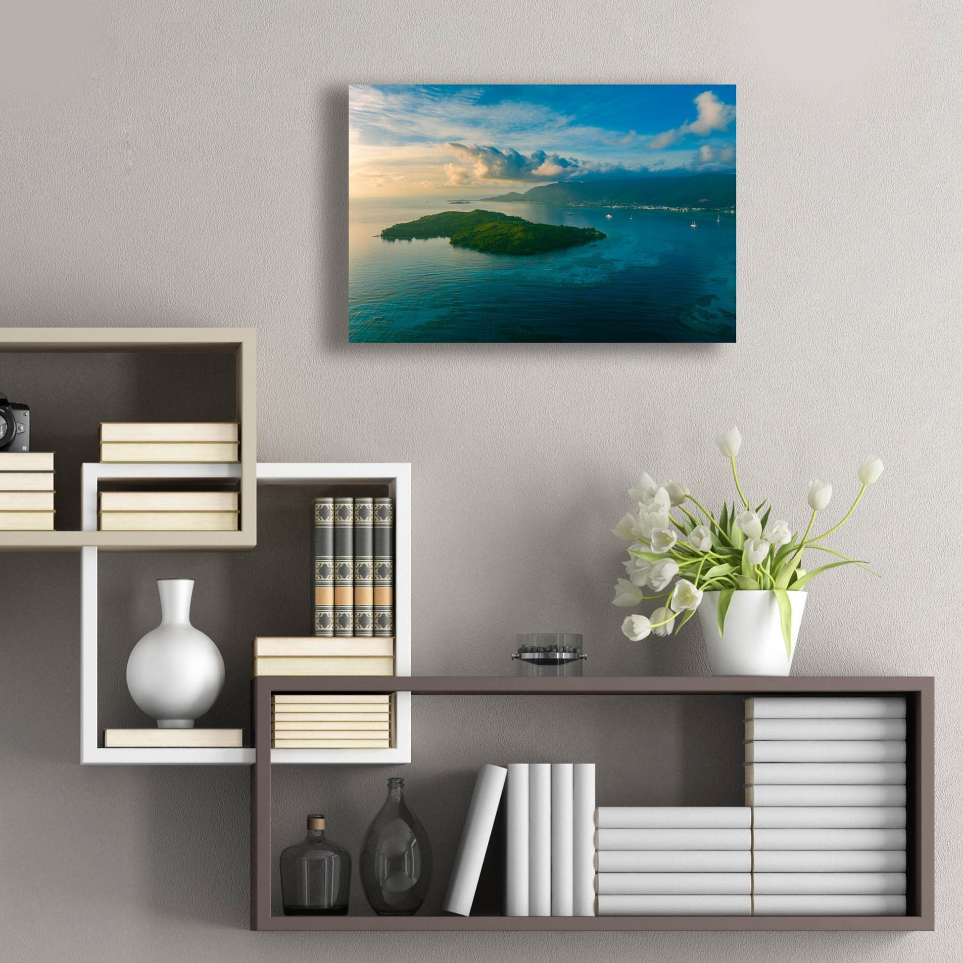 Epic Art 'Amazing Seychelles' by Epic Portfolio, Acrylic Glass Wall Art,24x16