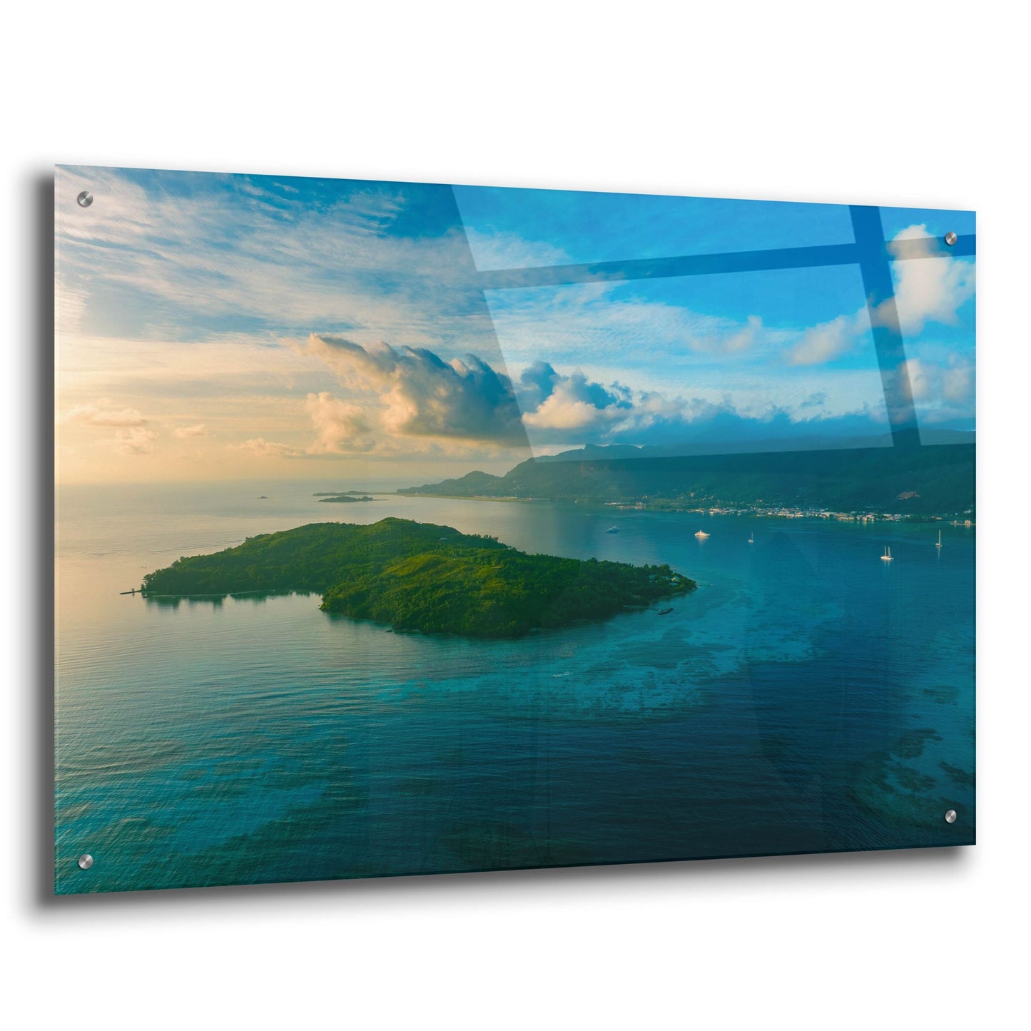 Epic Art 'Amazing Seychelles' by Epic Portfolio, Acrylic Glass Wall Art,36x24