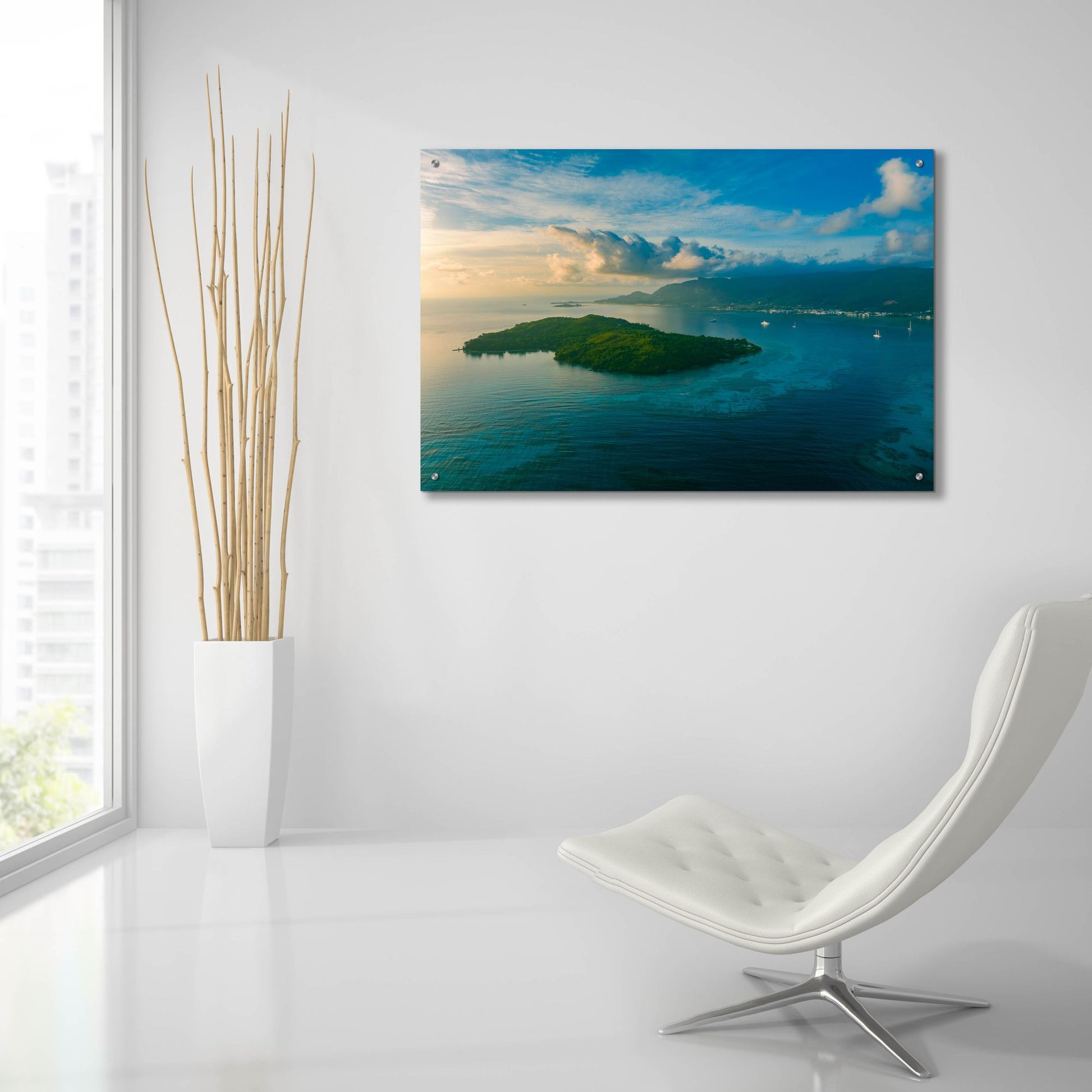 Epic Art 'Amazing Seychelles' by Epic Portfolio, Acrylic Glass Wall Art,36x24